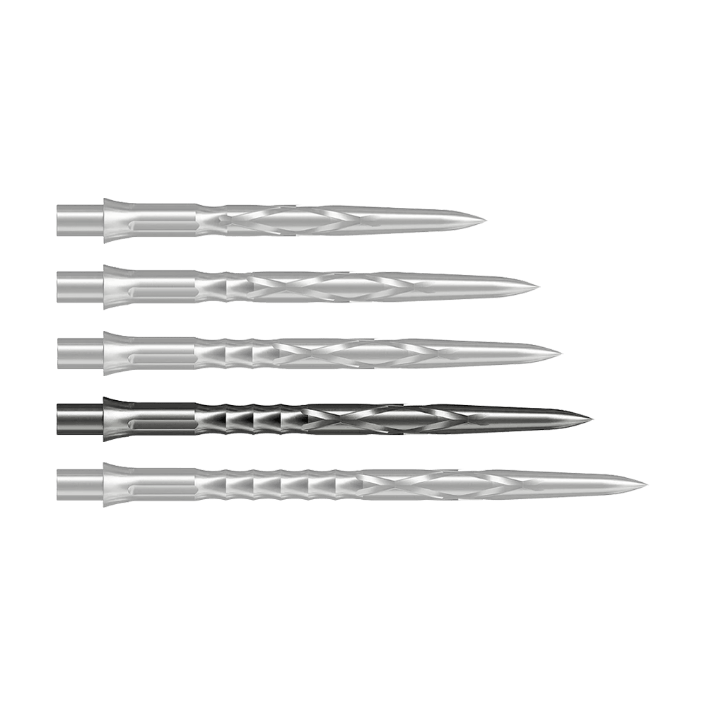 Caliburn System stalen dartpunten - HAN G2 - Zilver Auf dem Bild ist eine Caliburn Evo System Steeldartspitze HAN G2 in Silber und 36 mm Länge zu sehen. Sie ist speziell für Steeldarts geeignet.