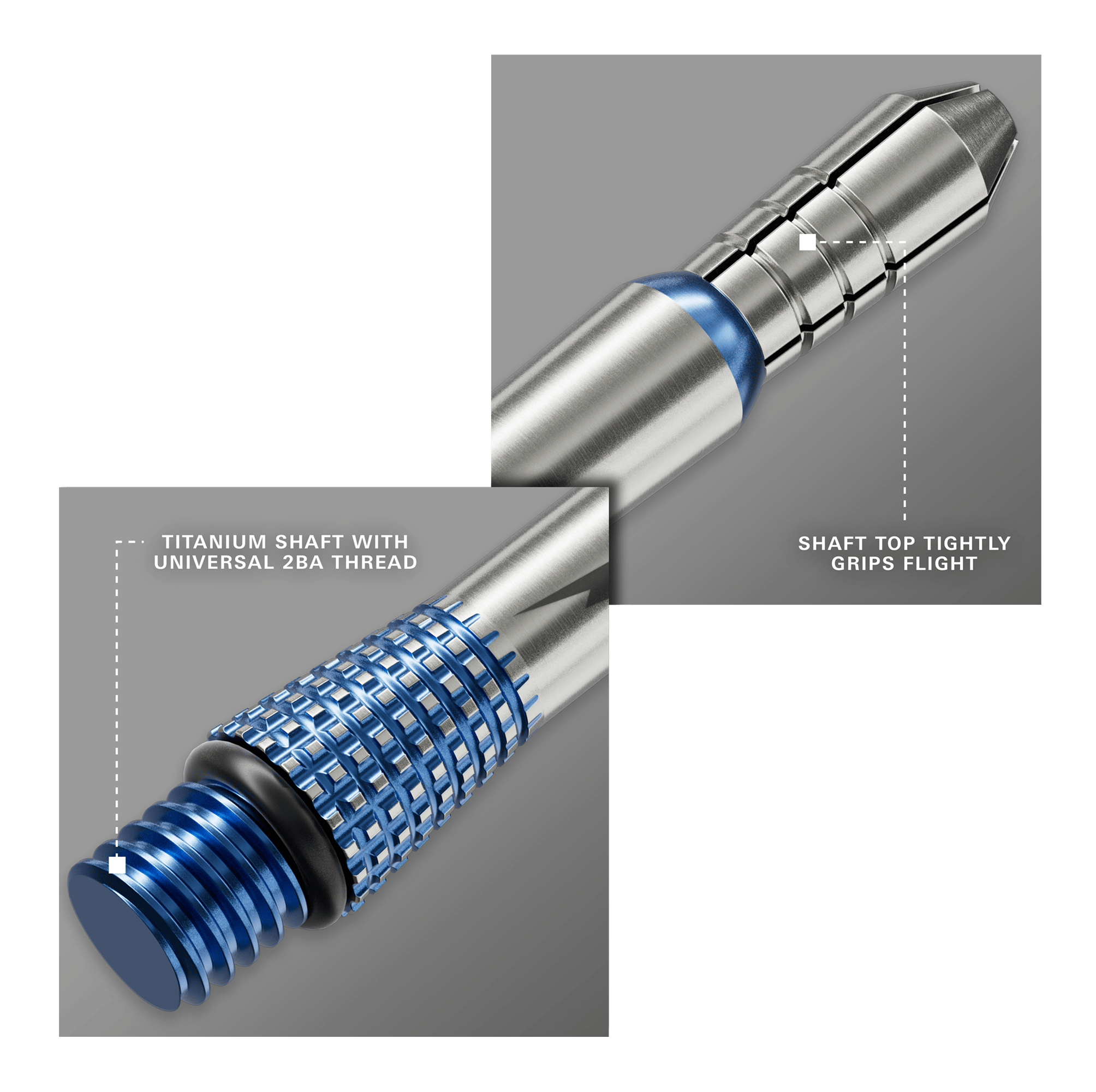 Target Phil Taylor Power Gx2 Titanium Shafts Abgebildet sind die Target Phil Taylor Power Gx2 Titanium Shafts. Diese hochwertigen Schäfte aus Titan bieten extra Stabilität beim Dartspiel.