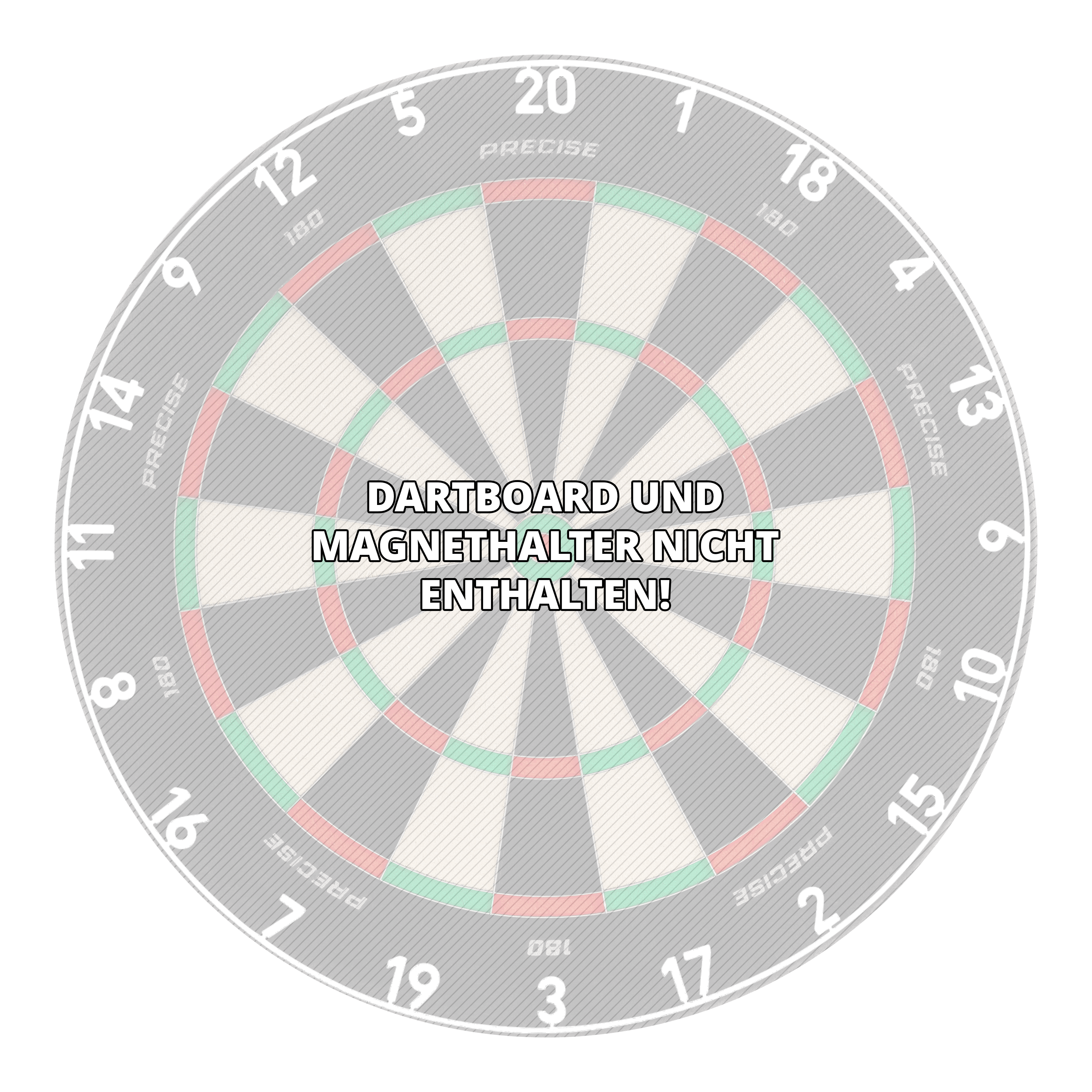 Precieze 180 OnePiece Lasercut Nummerring Das Bild zeigt einen Zahlenring, Classic White, für ein Dartboard. Das Produkt wird genutzt, um die Felder des Dartboards zu markieren.