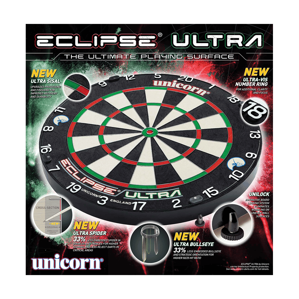 Unicorn Eclipse Ultra stalen dartbord