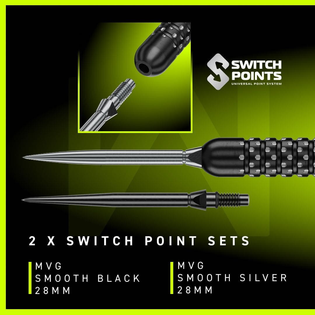 Winmau Michael Van Gerwen W-MAX Switch Point stalen dartpijlen