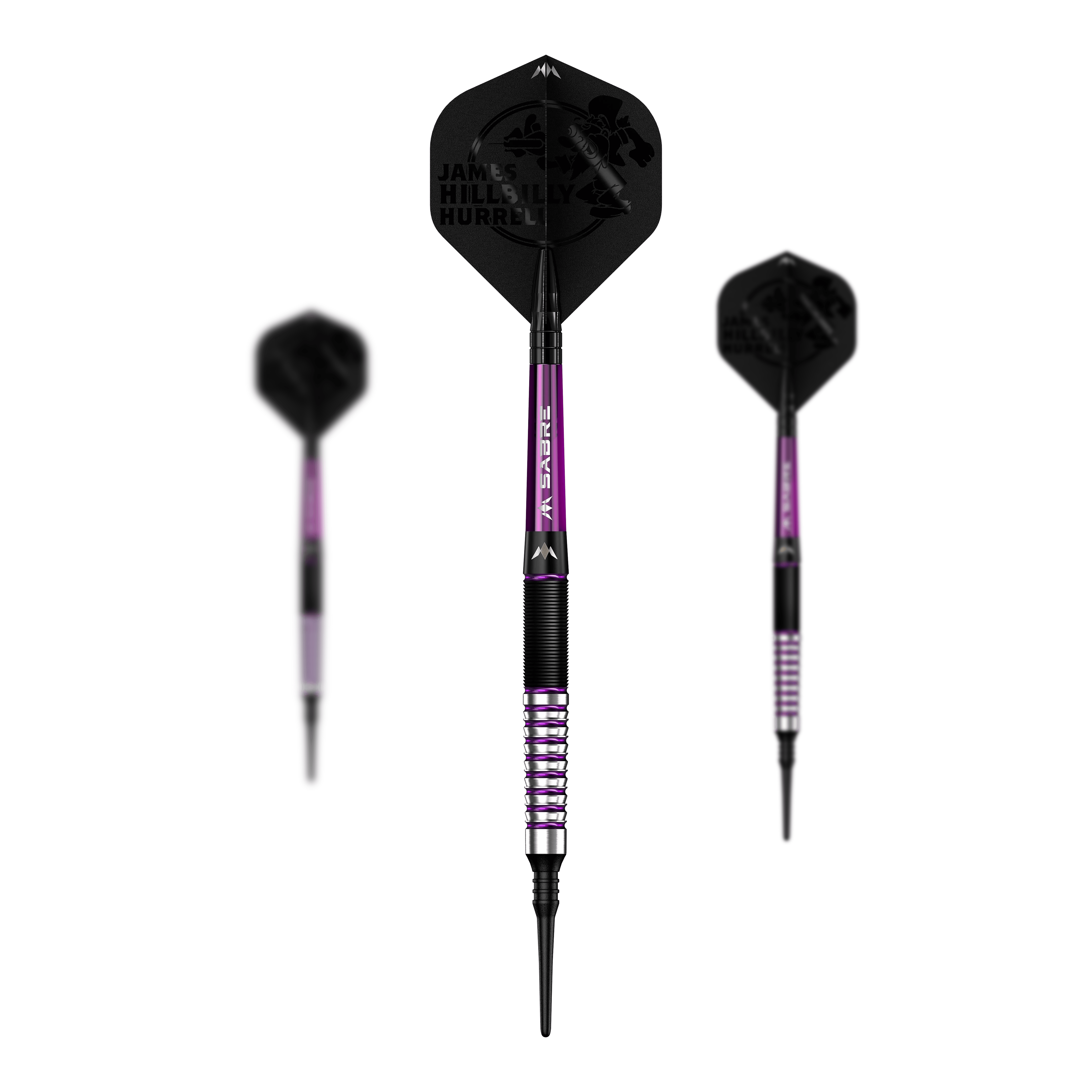 Missie James Hurrell Hillbilly Zwart Paars Softdarts - 18g