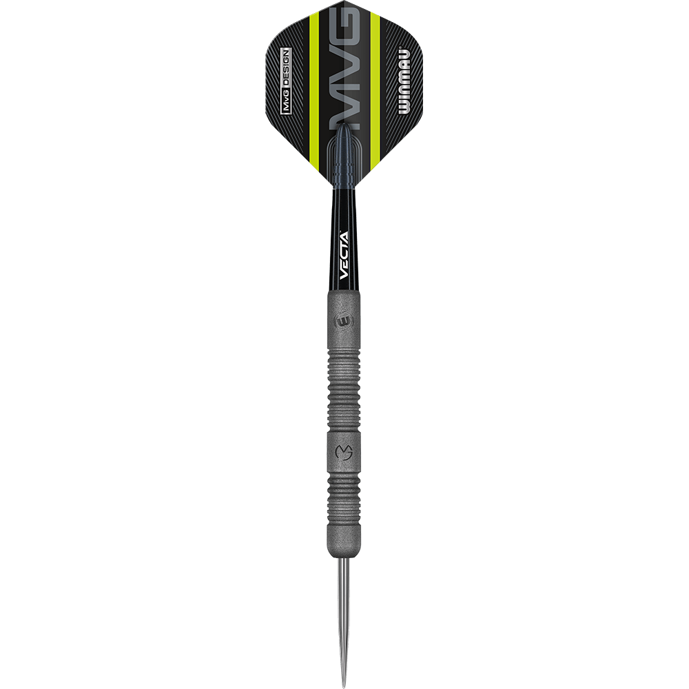1468_Winmau_Michael_Van_Gerwen_Exact_Steeldarts_12rqCCLPjfpflh Winmau Michael Van Gerwen Exact Steeldarts einzeln dargestellt. Die Barrels sind mit markanten Rillen versehen.