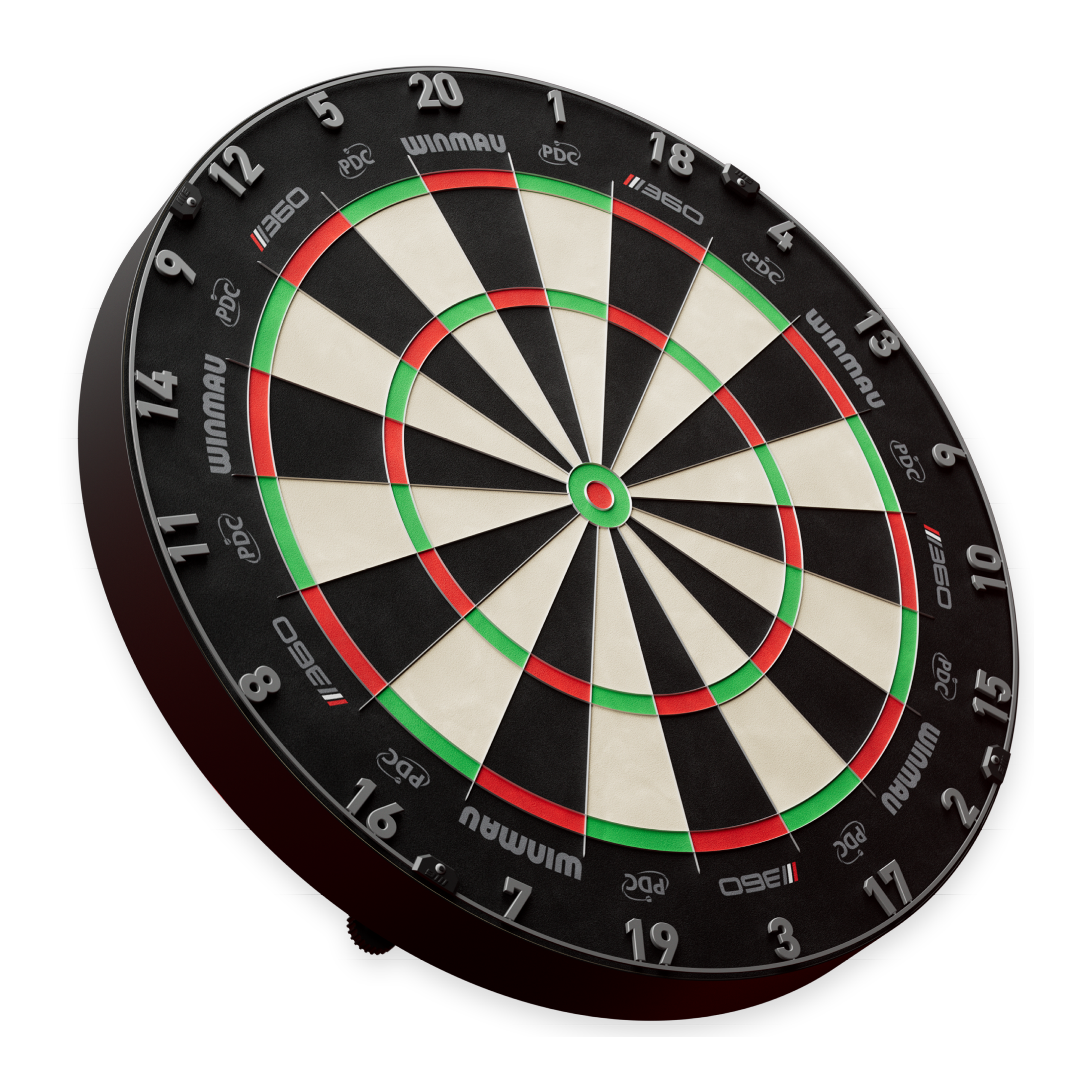 Winmau Blade 6 Triple Core 360 stalen dartbord Zu sehen ist ein Dartboard aus der Nähe. Die Datei heißt '3060_Winmau_Blade_360_Steeldartboard_2b'.