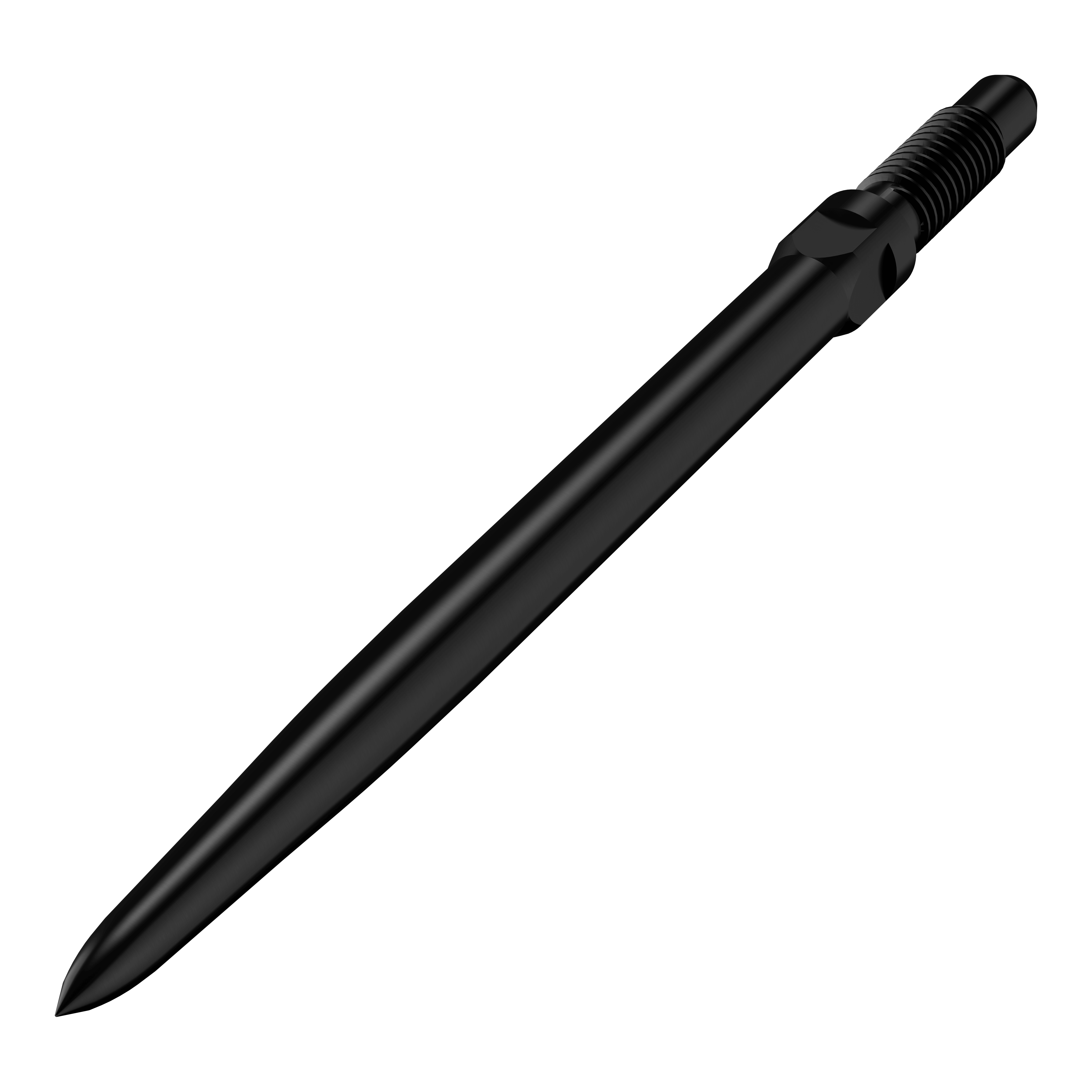 Bulls NL Convertible Point Dart Tips - Glad - Zwart Das Bild zeigt einen Artikel mit dem Namen BU57700_BullsNL_Convertible_Points_Smooth_Schwarz_32mm_2. Abgebildet sind wahrscheinlich schwarze, glatte Dartspitzen in der Größe 32 mm.