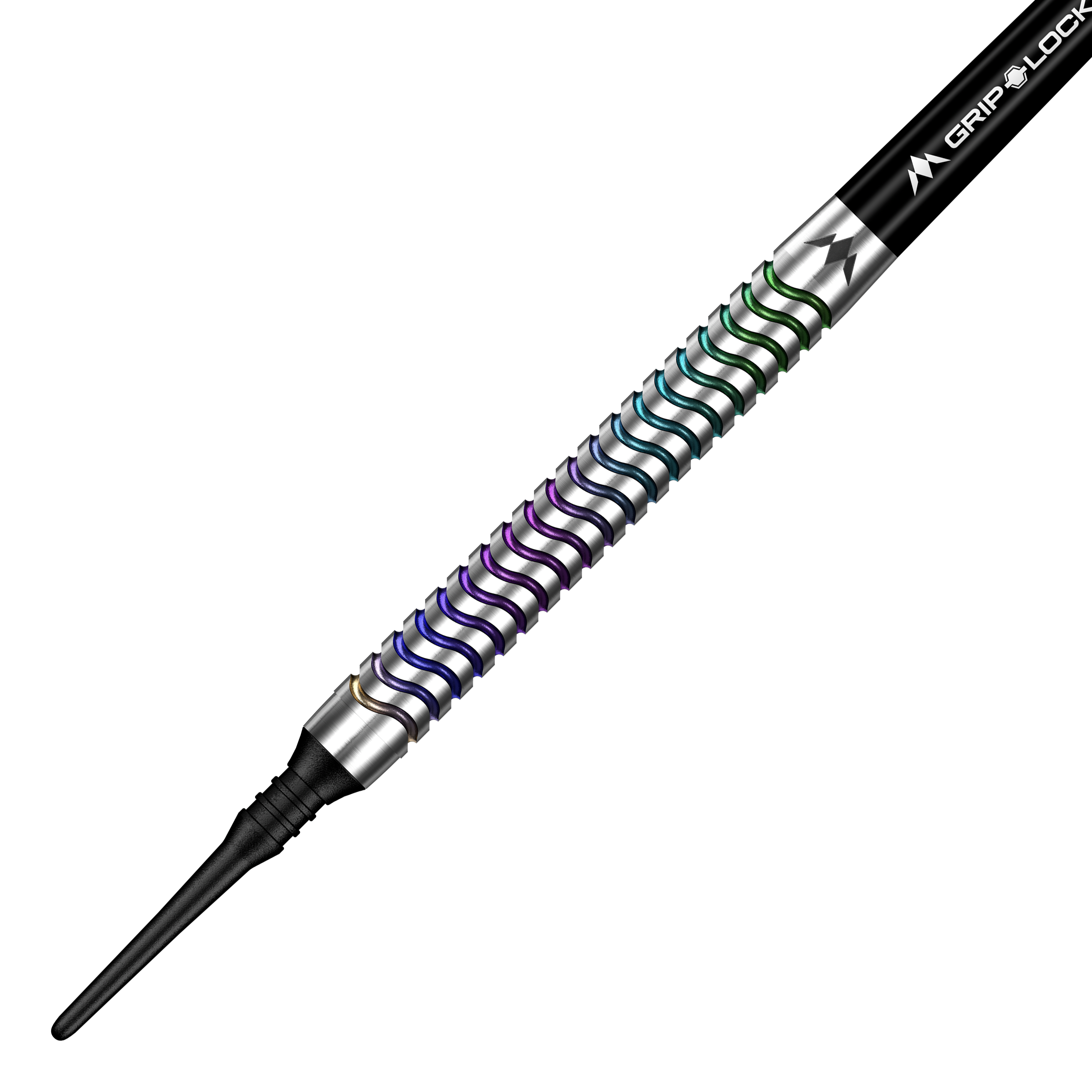 Mission Mirage Softdarts - 20g sind auf dem Bild abgebildet. Das Bild stellt die Form und das Design der Softdarts dar.