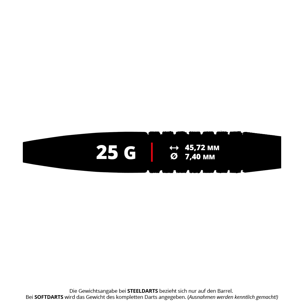 Abgebildet sind die Red Dragon 50 Year Collection Element 6 C Steeldarts - 25g. Diese Darts gehören zu einer limitierten Jubiläumskollektion.