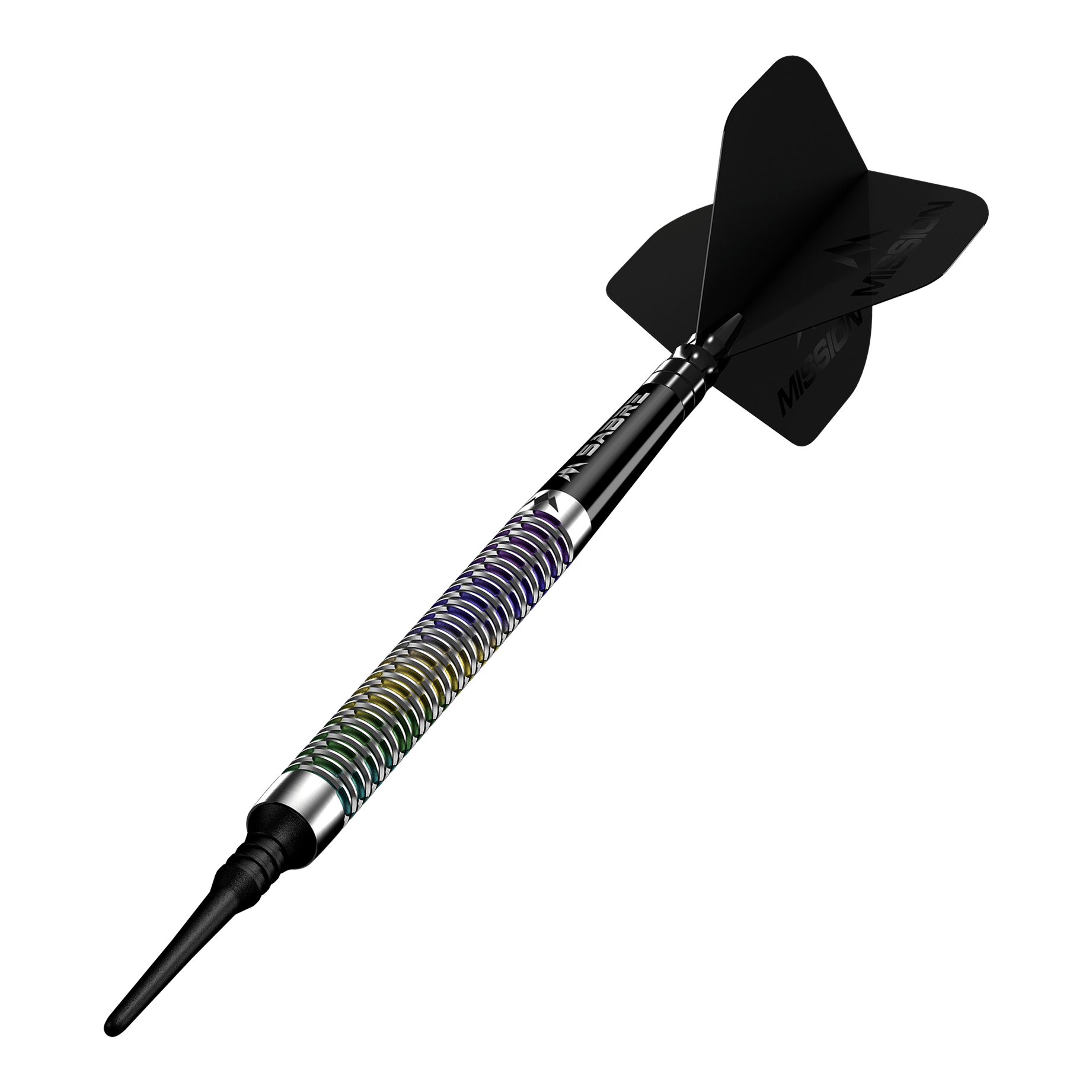 Mission Kaleidos softdarts - 19 g Abgebildet ist das Produkt Mission Kaleidos Softdarts - 19g. Dies sind spezielle Softdarts für das Dartspiel.