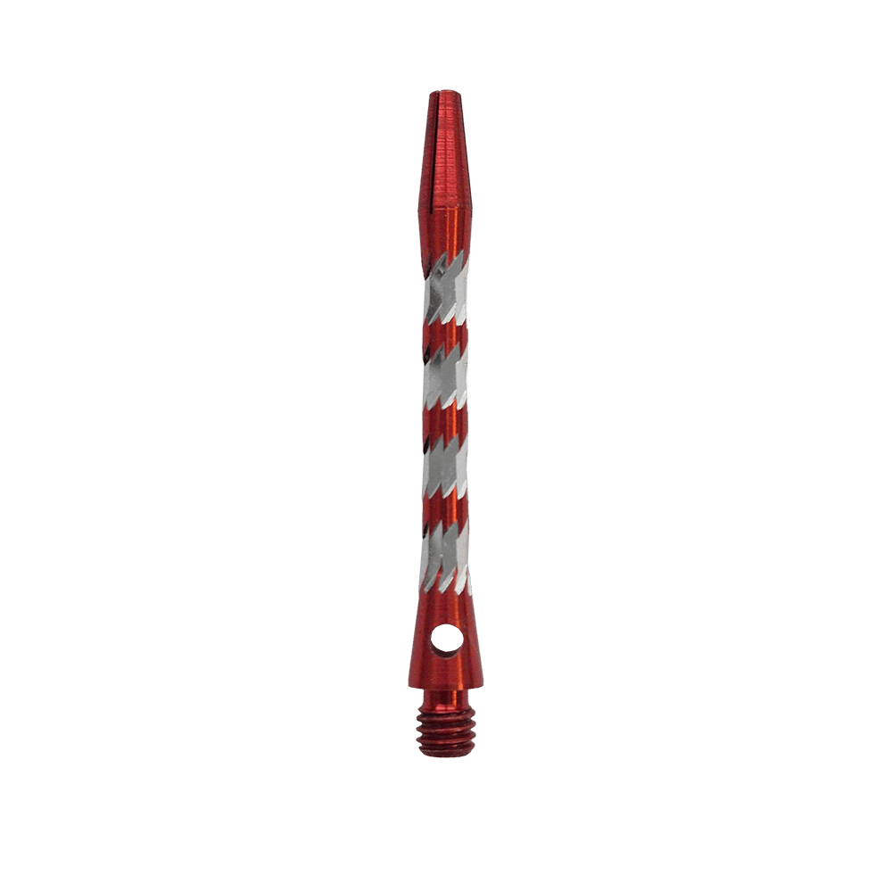 Bulls NL Minor aluminium shafts - rood - 46 mm Bulls NL Minor Aluminium Shafts in Rot, 46 mm lang. Das Bild zeigt einen roten Aluminiumschaft für Dartpfeile.