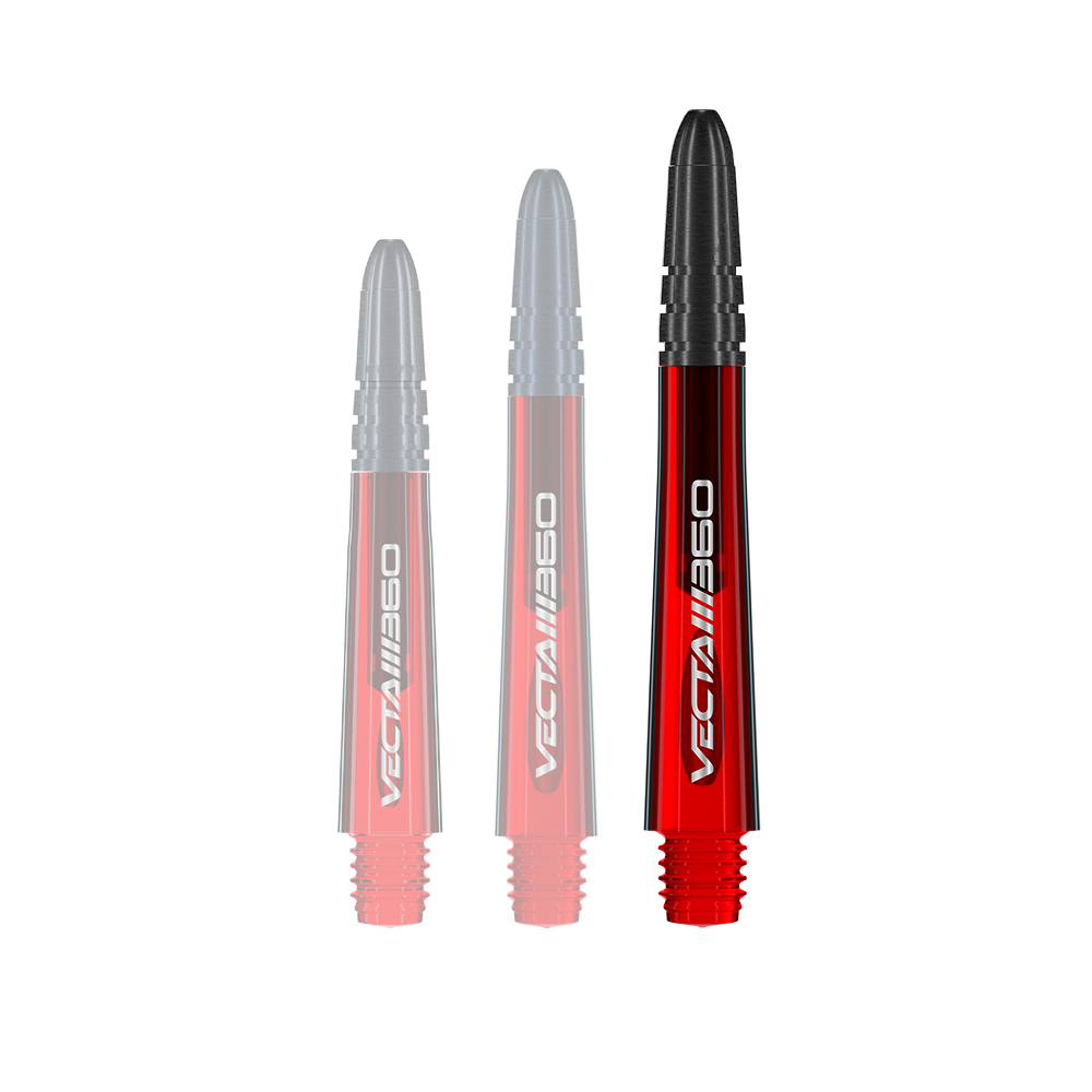 Dieses Bild zeigt einen roten Dart-Schaft mit dem Namen 7025-219_Winmau_Vecta_Blade360_Shafts_Rot_40mm_1. Das Produkt ist 40 mm lang und hat ein schlichtes Design.