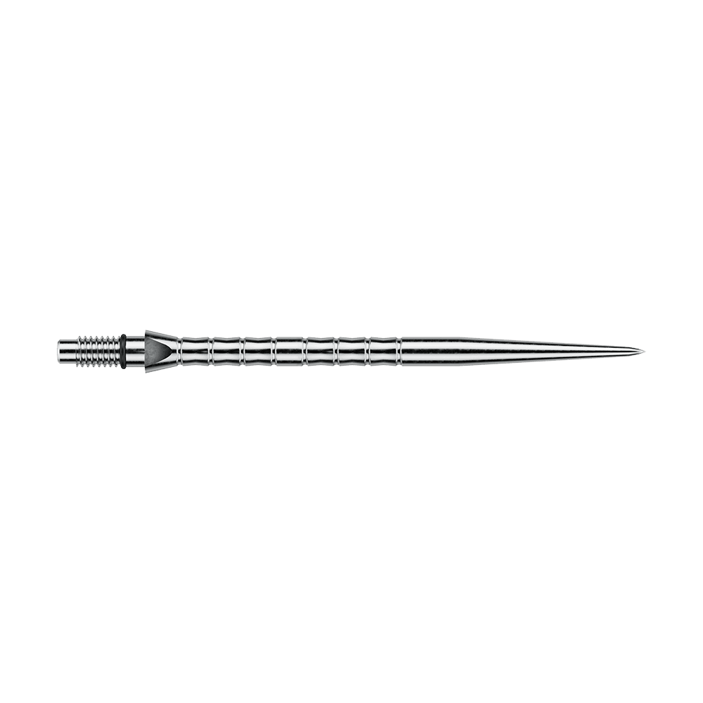 Winmau Switch Point Wave stalen dartpunten - Zilverkleurig effect Dieses Bild heißt Winmau_Switch_Point_Wave_Silver_Effect_Steeldartspitzen_40mm_2. Vermutlich zeigt es silberne Steeldartspitzen mit Wave-Effekt, 40 mm lang.