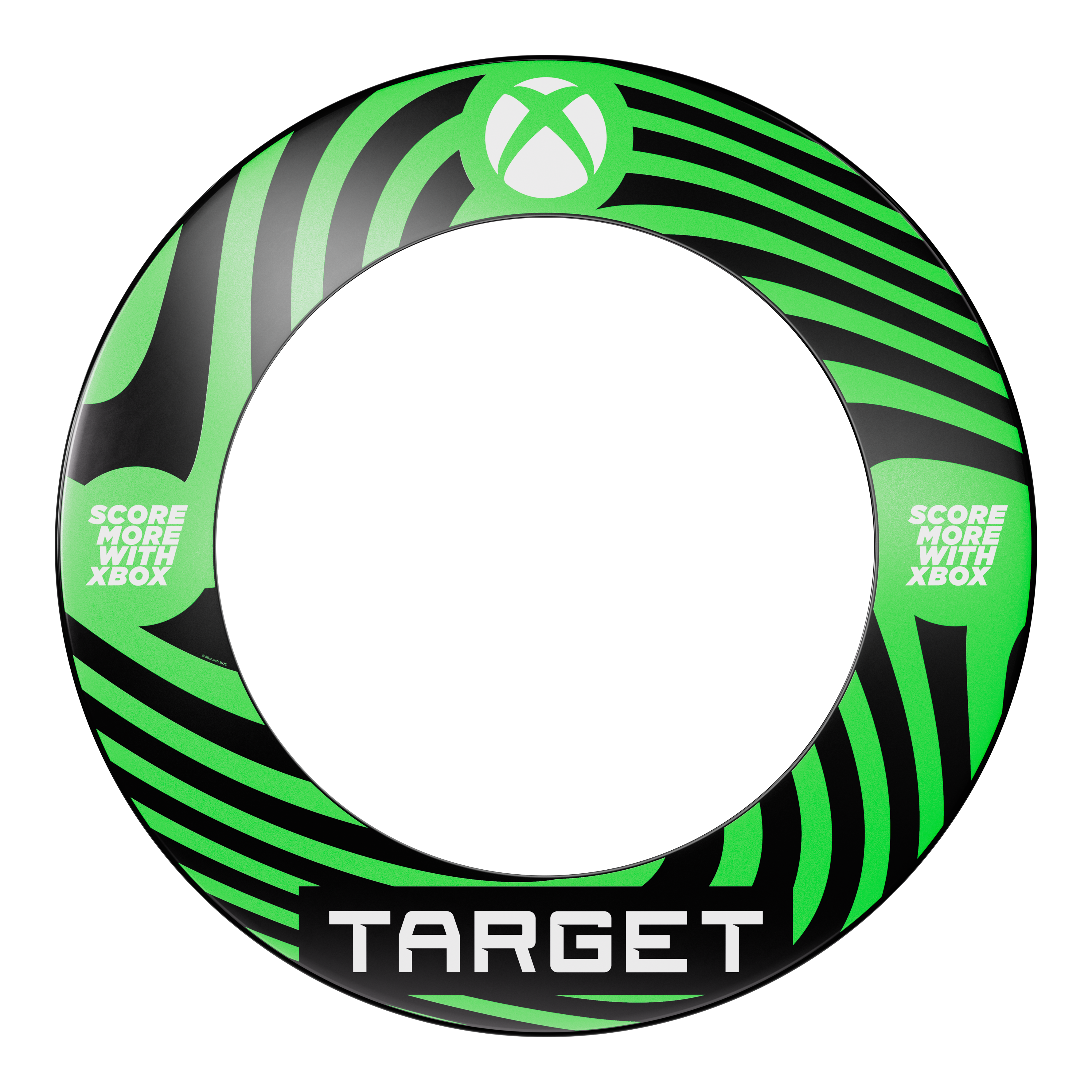 Target Xbox Dartboard Surround-bundel Abgebildet ist das Target Xbox Dartboard Surround Bundle. Dieses Produkt bietet einen Schutzrahmen für die Dartscheibe.