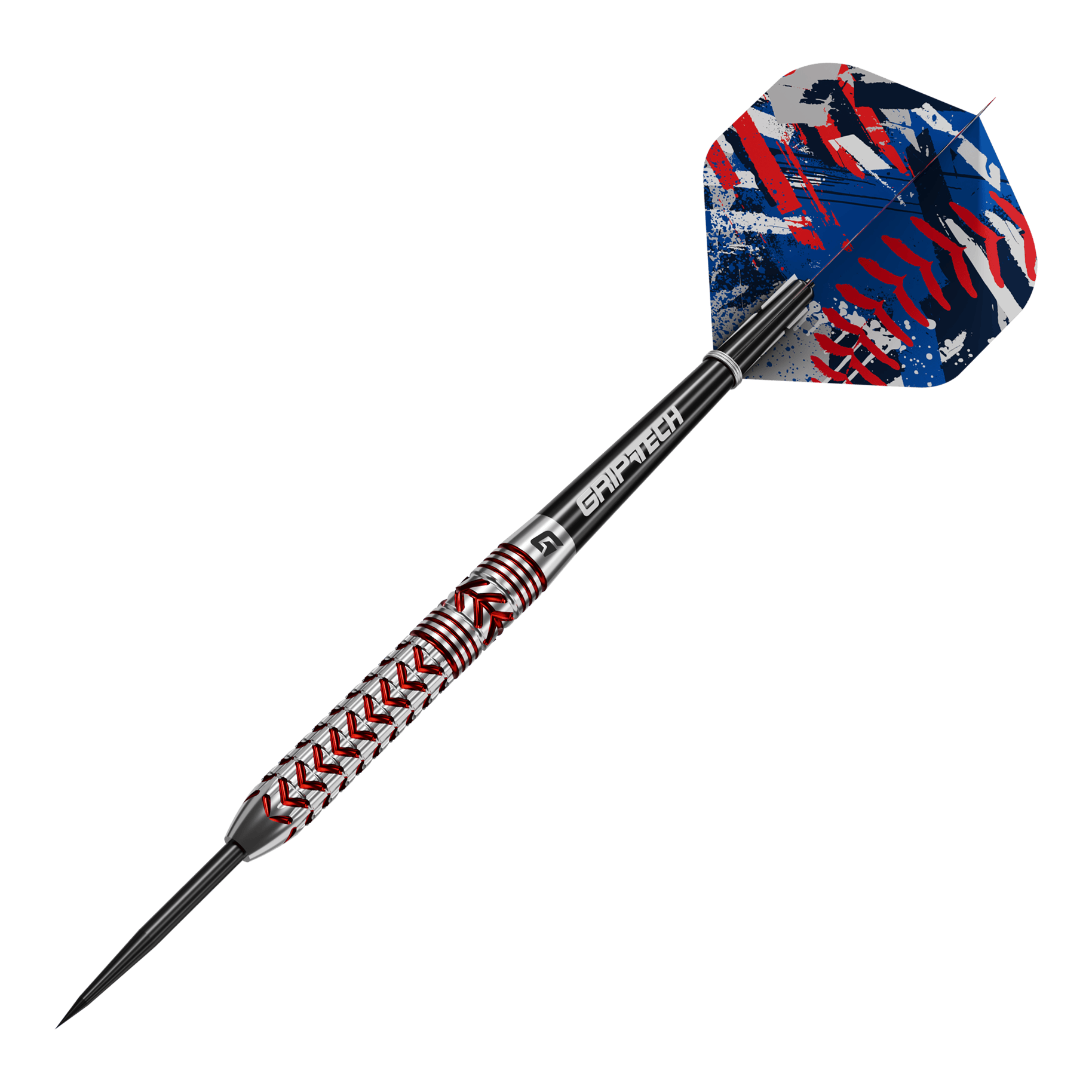 GOAT Curveball stalen dartpijlen Abgebildet sind die GOAT Curveball Steeldarts. Die Steeldarts werden aus einer anderen Perspektive gezeigt.