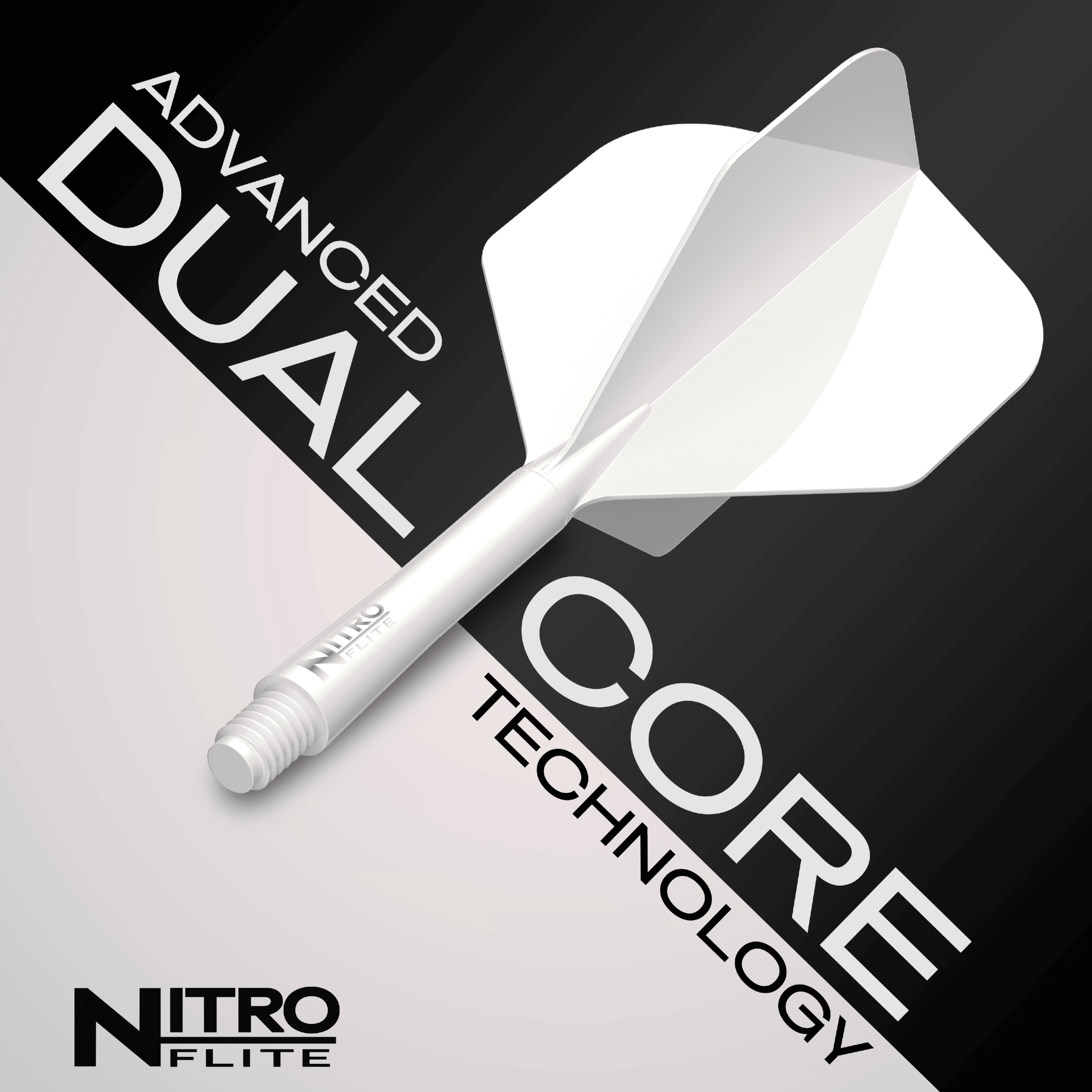 Red Dragon Nitroflite witte schacht, witte flights nr. 2 Abgebildet ist der Red Dragon Nitroflite White Shaft White Flights No2. Der Artikel besteht aus weißen Dartflights mit weißem Schaft.