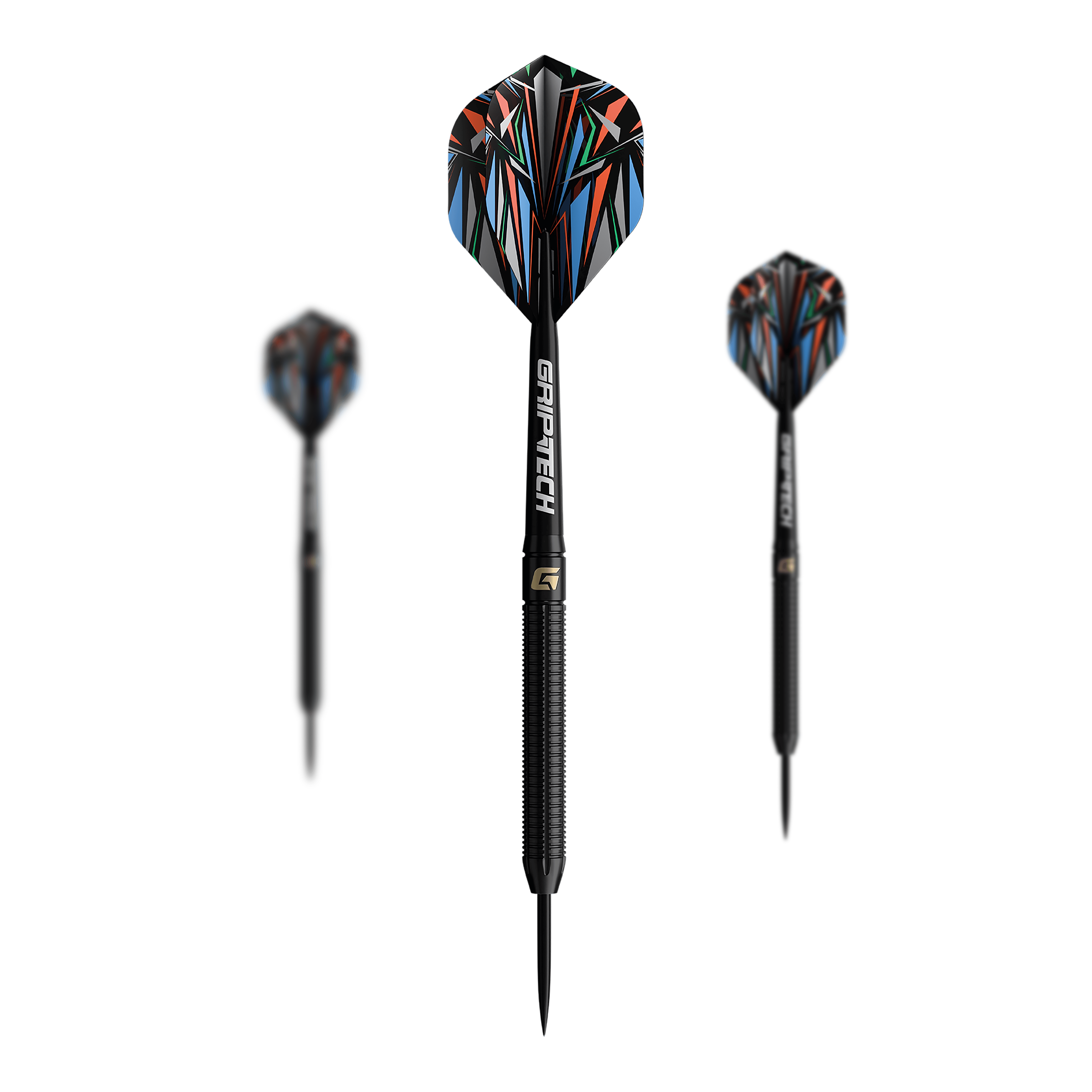 GOAT Athlete zwarte wolfraamstalen dartpijlen Das Bild zeigt die GOAT Athlete Black Tungsten Steeldarts. Die Darts haben ein elegantes, schwarzes Design und sind aus Wolfram gefertigt.
