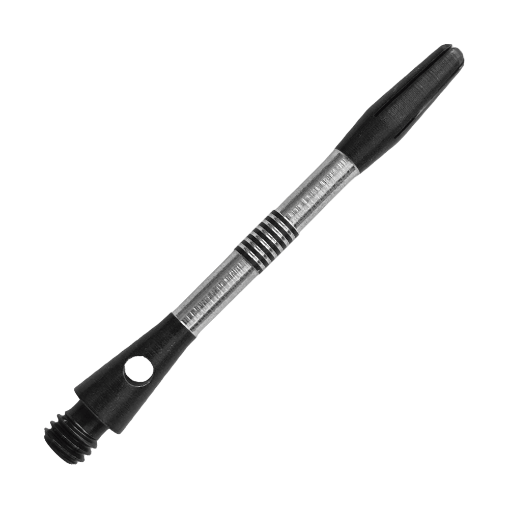 Bulls NL Cetra Aluminium Shafts - Zwart Auf diesem Bild ist ein weiterer schwarzer Aluminium-Schaft zu sehen. Der Schaft ist für Dartpfeile geeignet und misst 34mm.