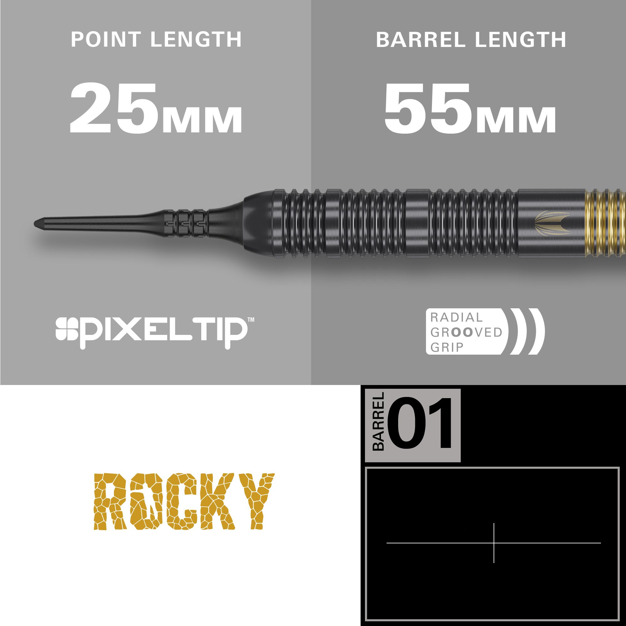 Target Josh Rock Messing Zachte Darts - 18g