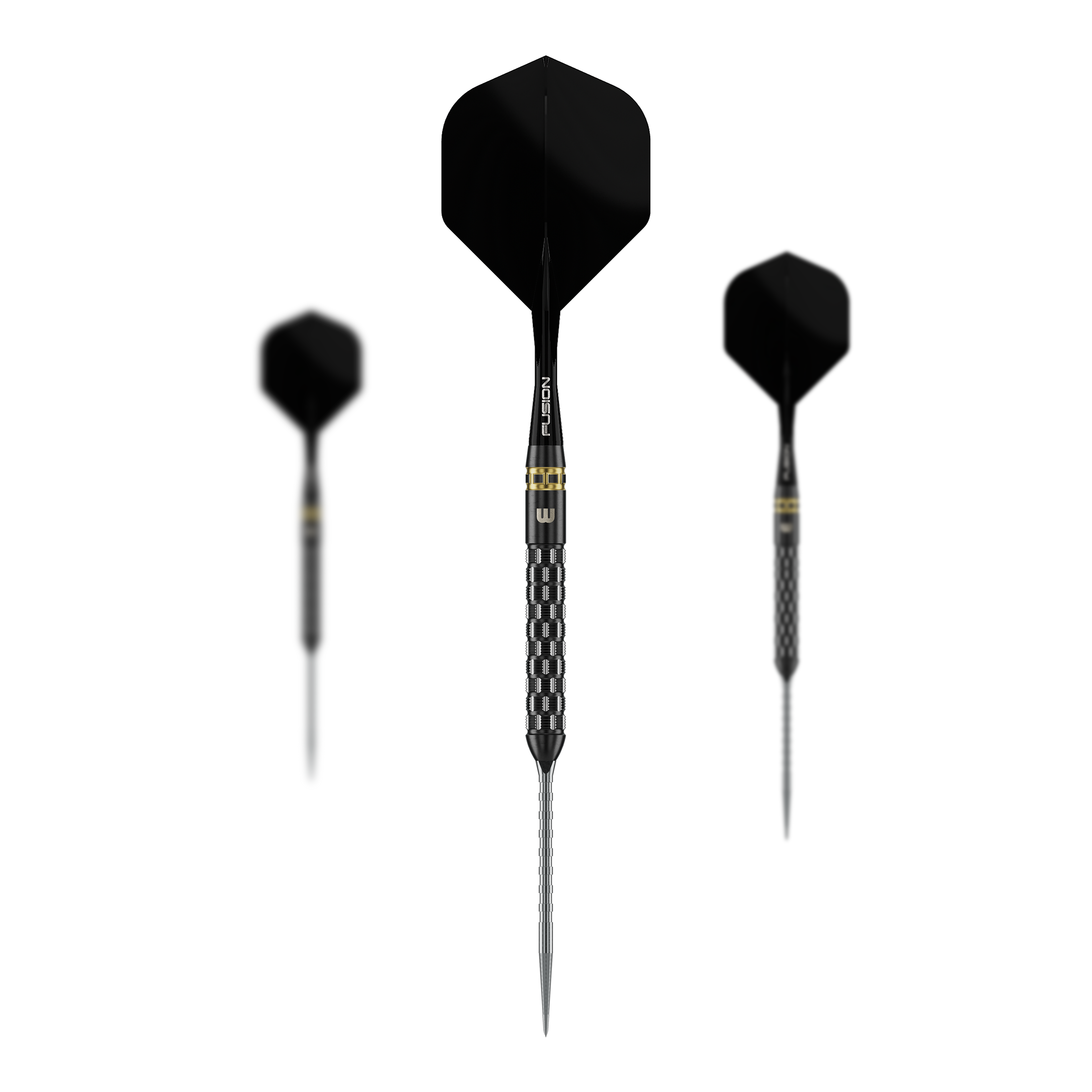 Winmau Gian Van Veen TS-PRO Schakelpunt Steeldarts Zu sehen ist ein Set Winmau Gian Van Veen TS-PRO Switch Point Steeldarts. Die Darts liegen als kompletter Satz nebeneinander.