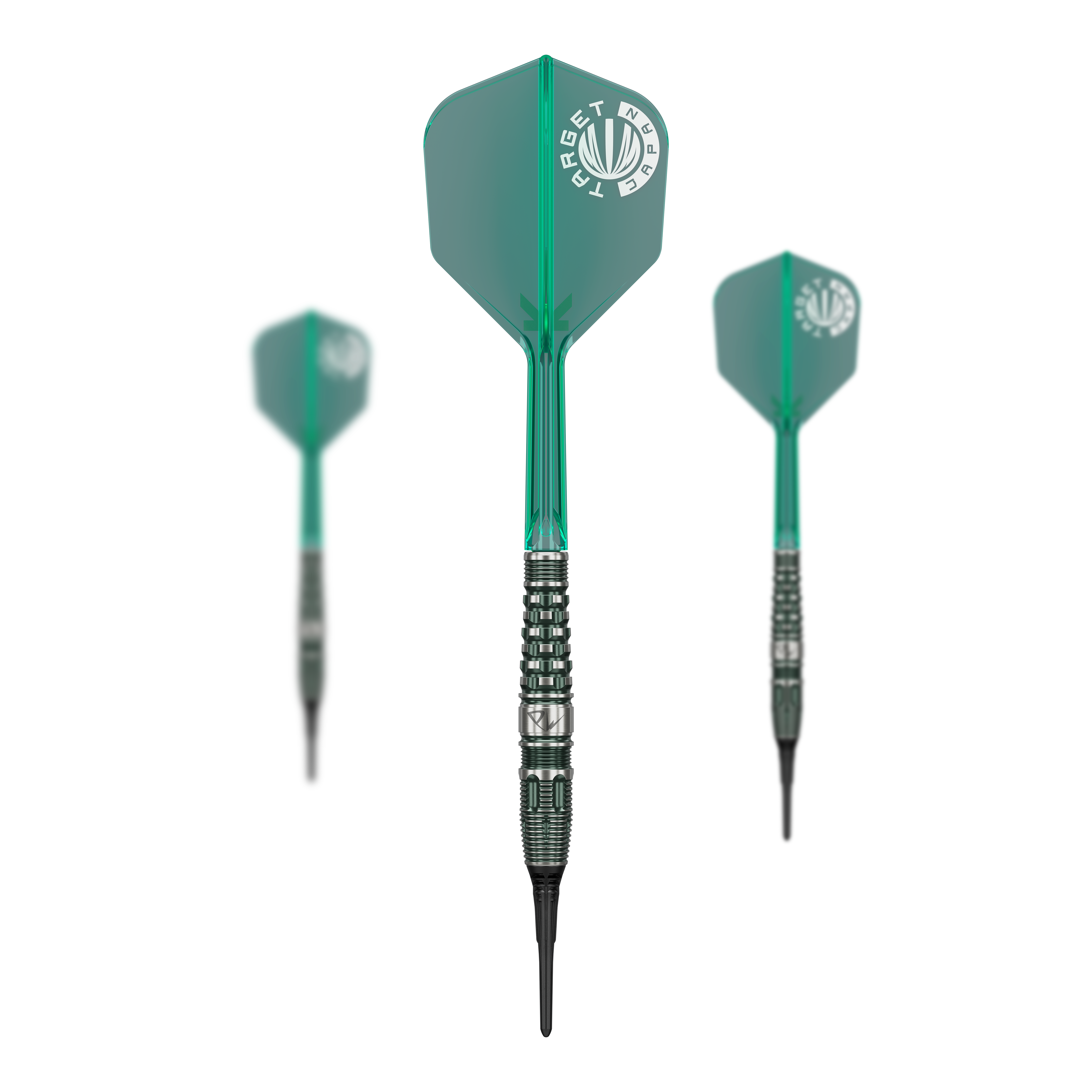 Hier sehen Sie Target Japan Prime Series PW GEN 3 Softdarts - 19g als komplettes Set. Das Set ist ideal für Softdartspieler geeignet.