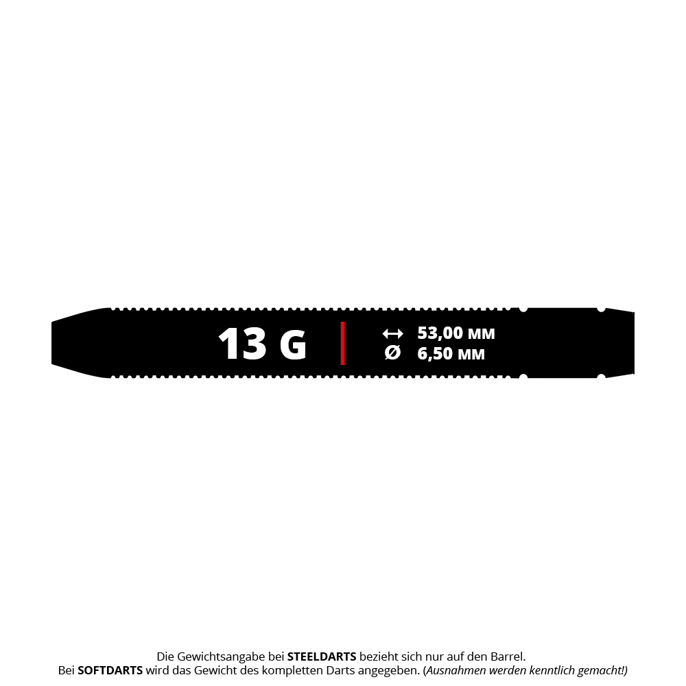 GEIT Atleet Zwart Messing Steeldarts - 13g