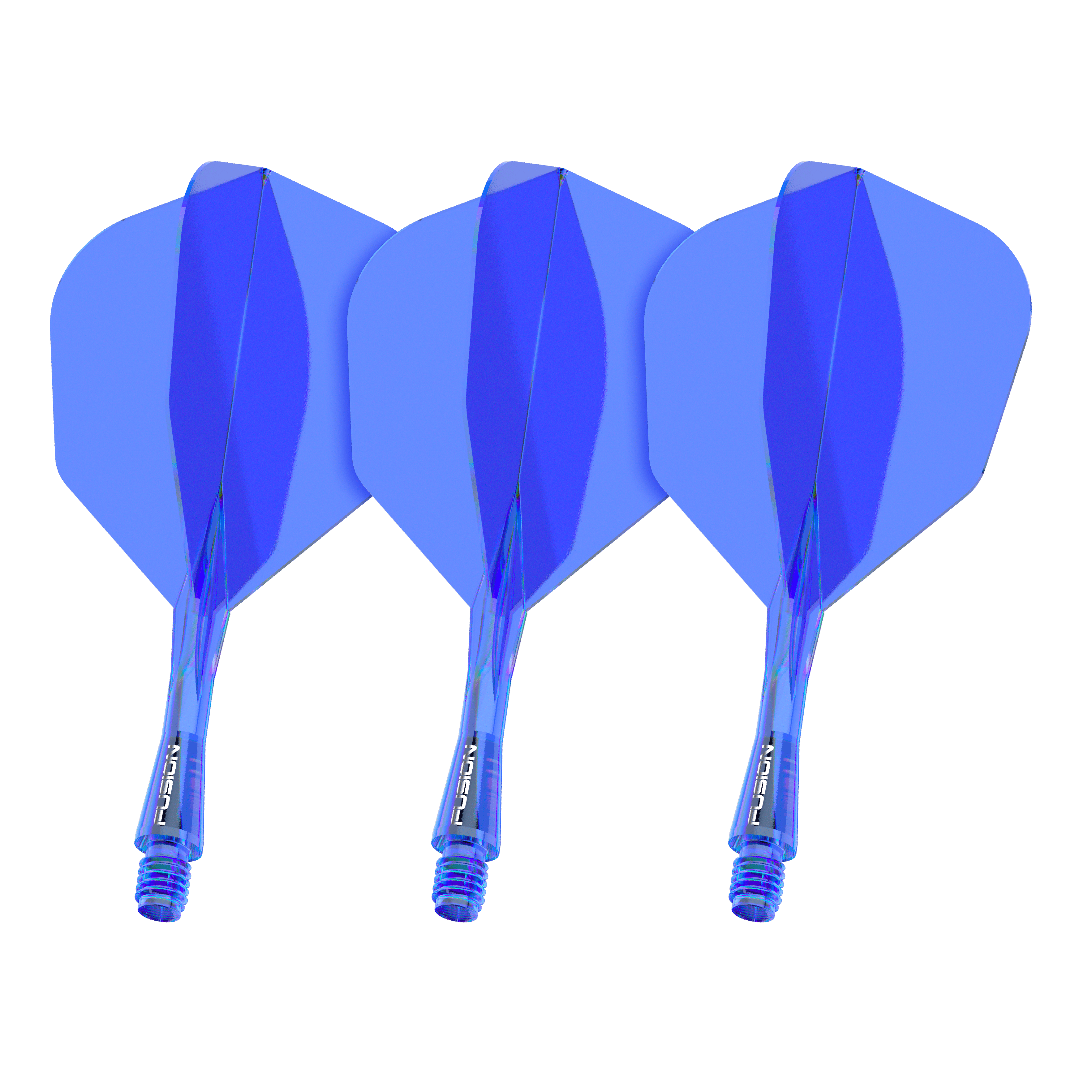 Winmau Fusion Flight Shaft System No6 Blauw Gezeigt wird ein Artikel mit dem Dateinamen 8836_Winmau_Fusion_Flight_Shaft_System_No6_Blau_22mm_1Set. Das Bild stellt wahrscheinlich ein blaues Dartzubehör-Set dar.
