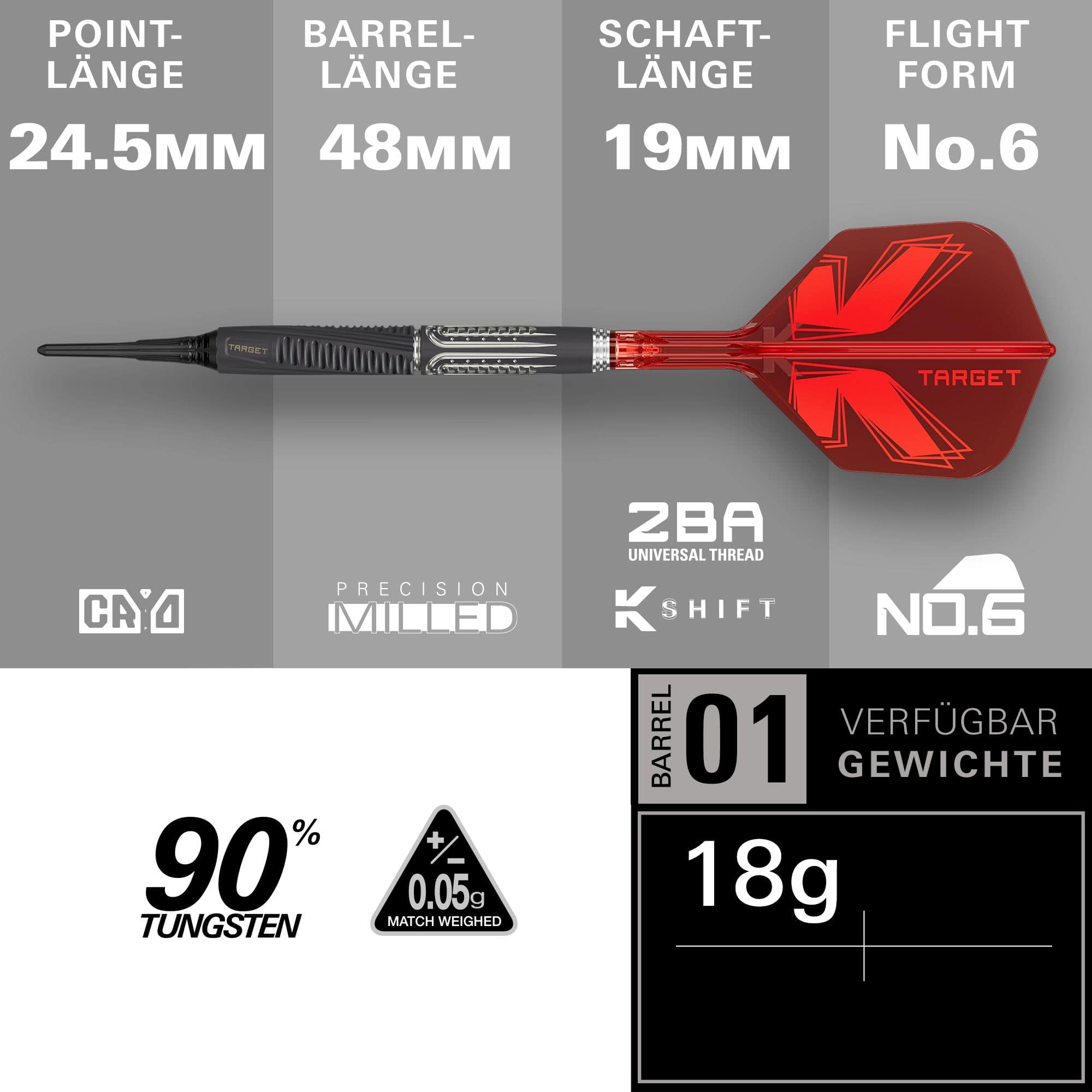 Target Shift Softdarts - 18 g Target Shift Softdarts - 18 g