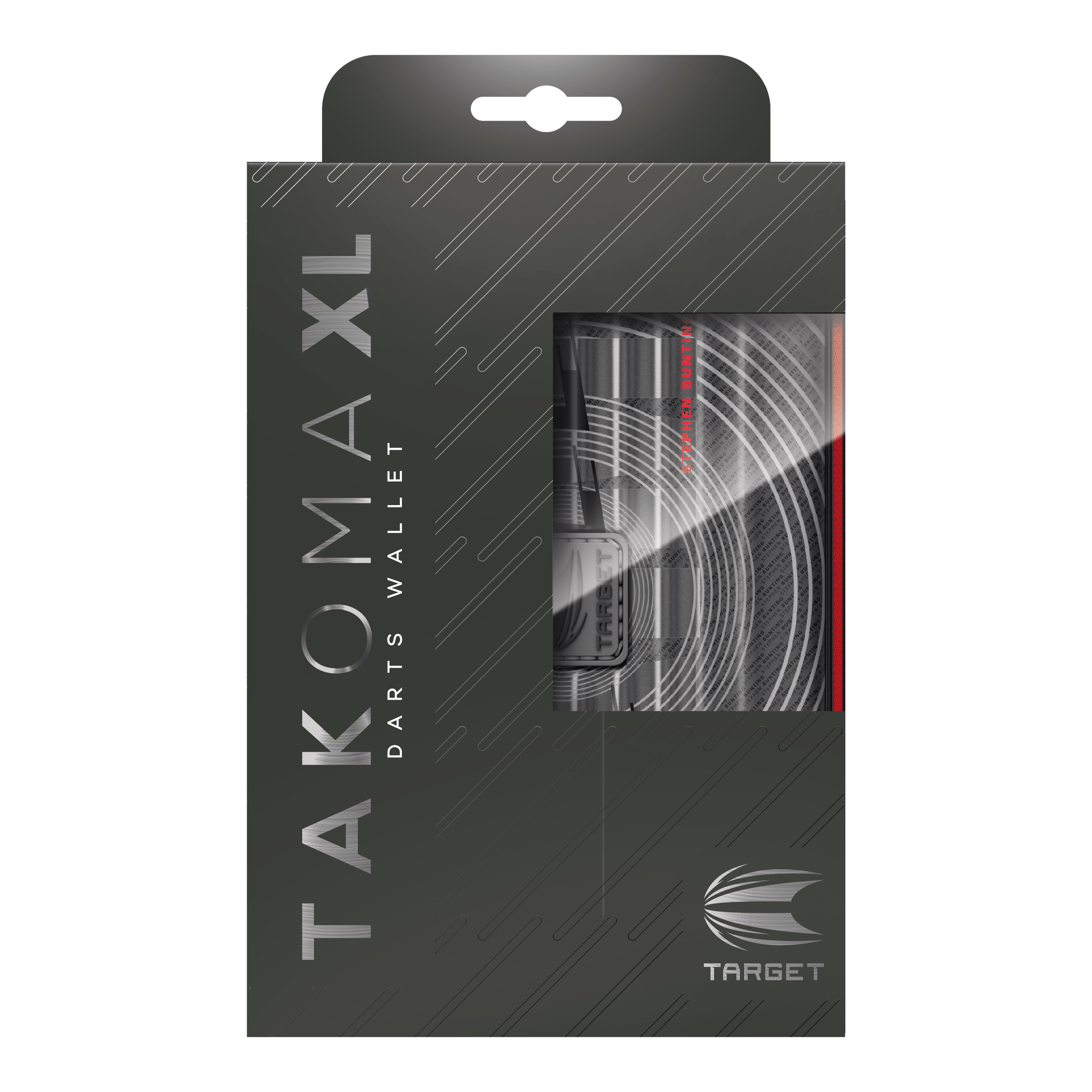 Takoma XL Ghost Series Stephen Bunting darthoesje Abgebildet ist das Takoma XL Ghost Series Stephen Bunting Dartcase. Das Dartcase ist ein spezielles Etui zur sicheren Aufbewahrung von Dartpfeilen.