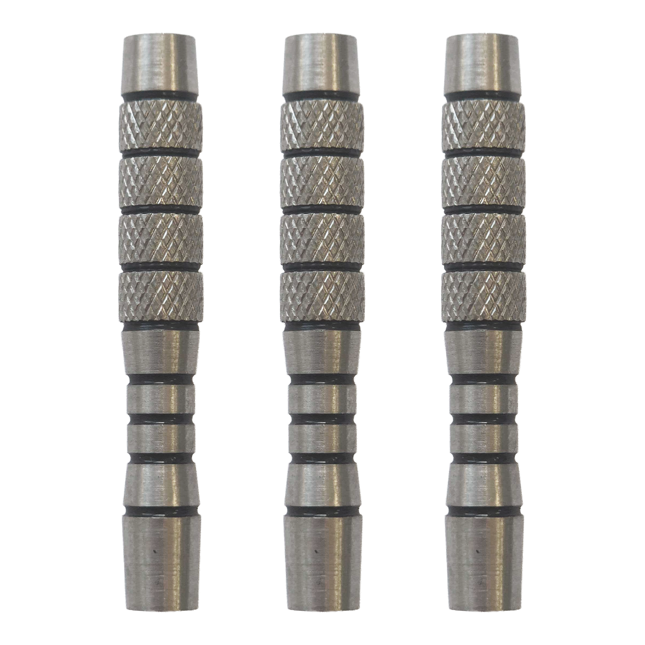 McDart geribbelde softdart barrels in druppelvorm - 18 g McDart Knurled Teardrop Softdart Barrels - 18g als Set werden gezeigt. Das Set enthält mehrere Softdart Barrels mit Teardrop-Form und 18 Gramm Gewicht.