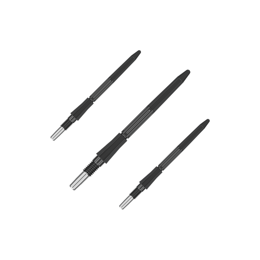 Target Elysian Archetype 43 Swiss Point stalen dartpijlpunten - zwart Dieses Bild zeigt schwarze Dartspitzen, 30 mm lang, von Target Elysian Archetype 43 SwissPoint. Die Spitzen sind einzeln abgebildet.