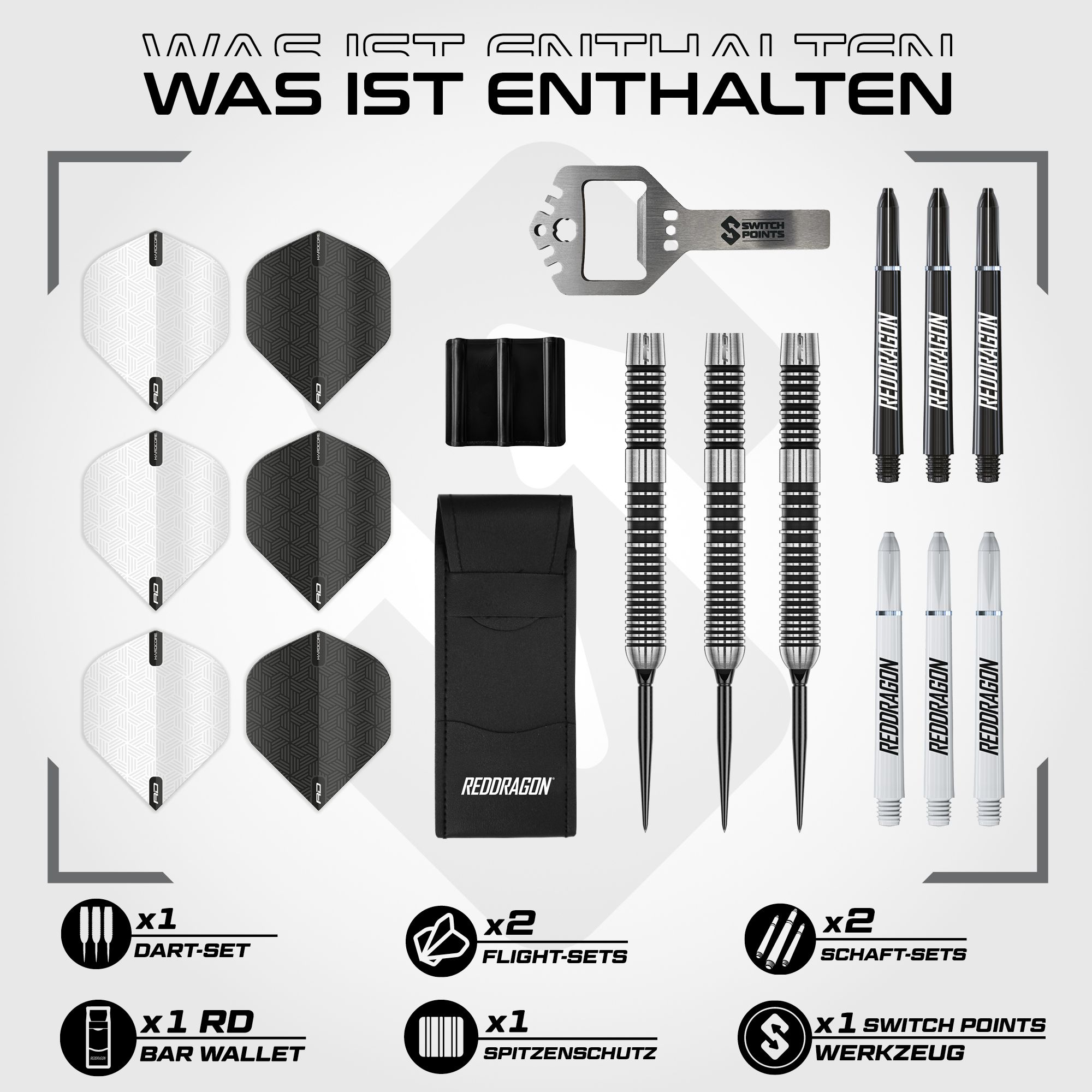 Red Dragon Pegasus Switch Point Stalen Darts Hier siehst du die Red Dragon Pegasus Switch Point Steeldarts. Diese Steeldarts bieten ein präzises Wurferlebnis.