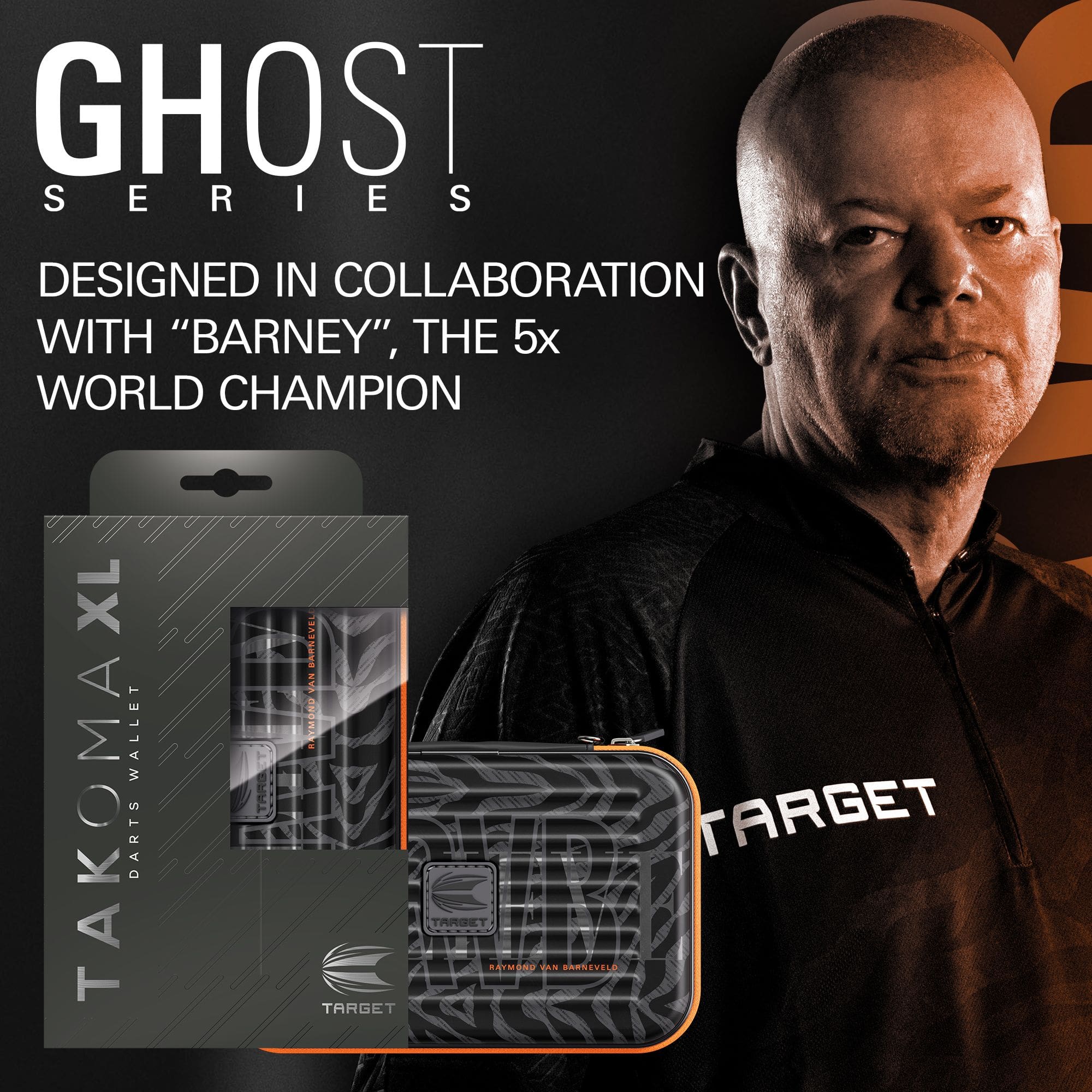 Takoma XL Ghost Series Raymond Van Barneveld dartkoffer Abgebildet ist das Takoma XL Ghost Series Raymond Van Barneveld Dartcase. Dieses Etui schützt Dartzubehör vor Beschädigungen.