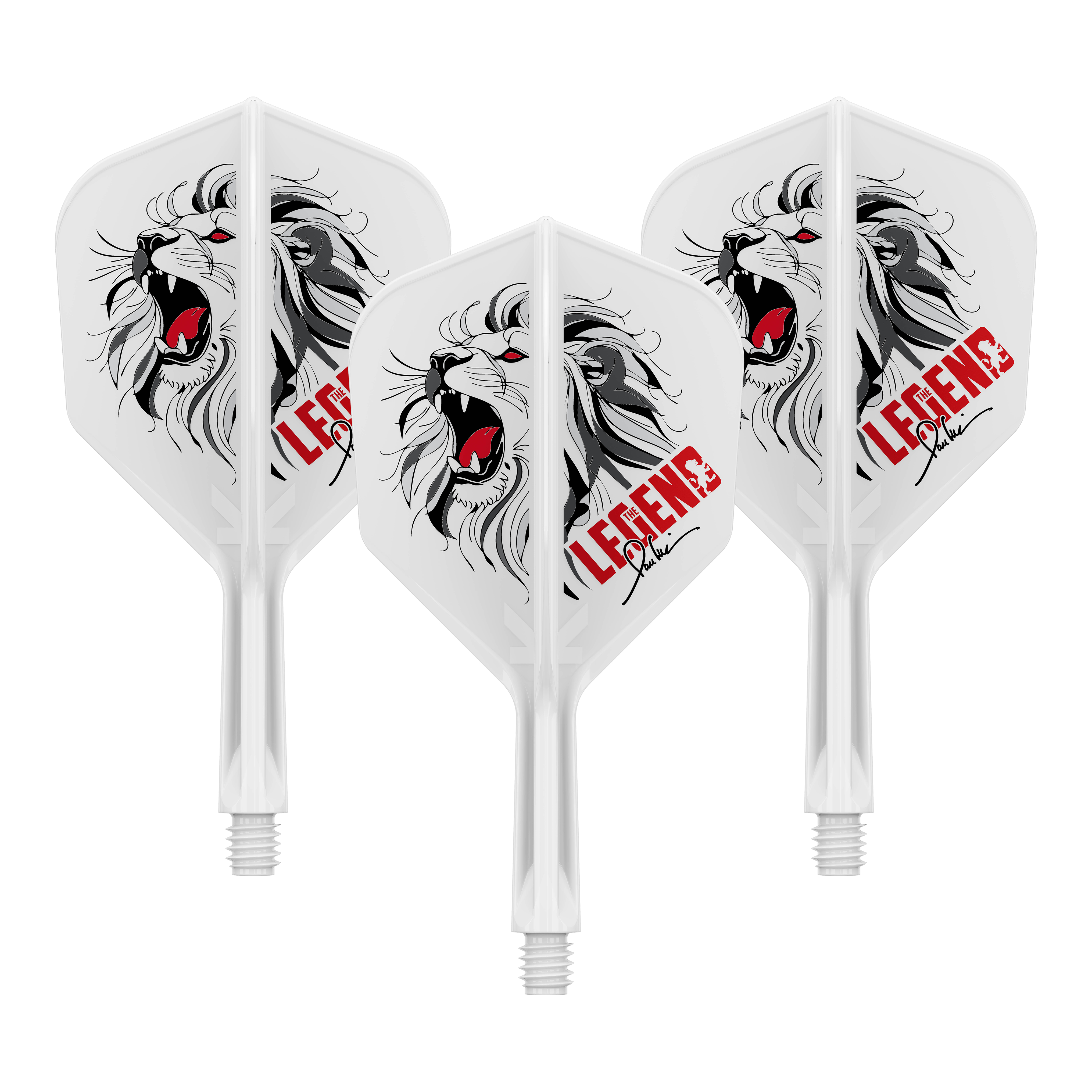 Target Japan K-Flex Paul Lim The Legend Gedrukte No6 Vluchten Das Bild zeigt ein Set Dart-Flights, genannt '410264_Target_Japan_K-Flex_Paul_Lim_The_Legend_Printed_No6_Flights_19mm_1Set'. Diese Flights sind bedruckt und eignen sich zum Einsatz bei Paul Lim Darts.