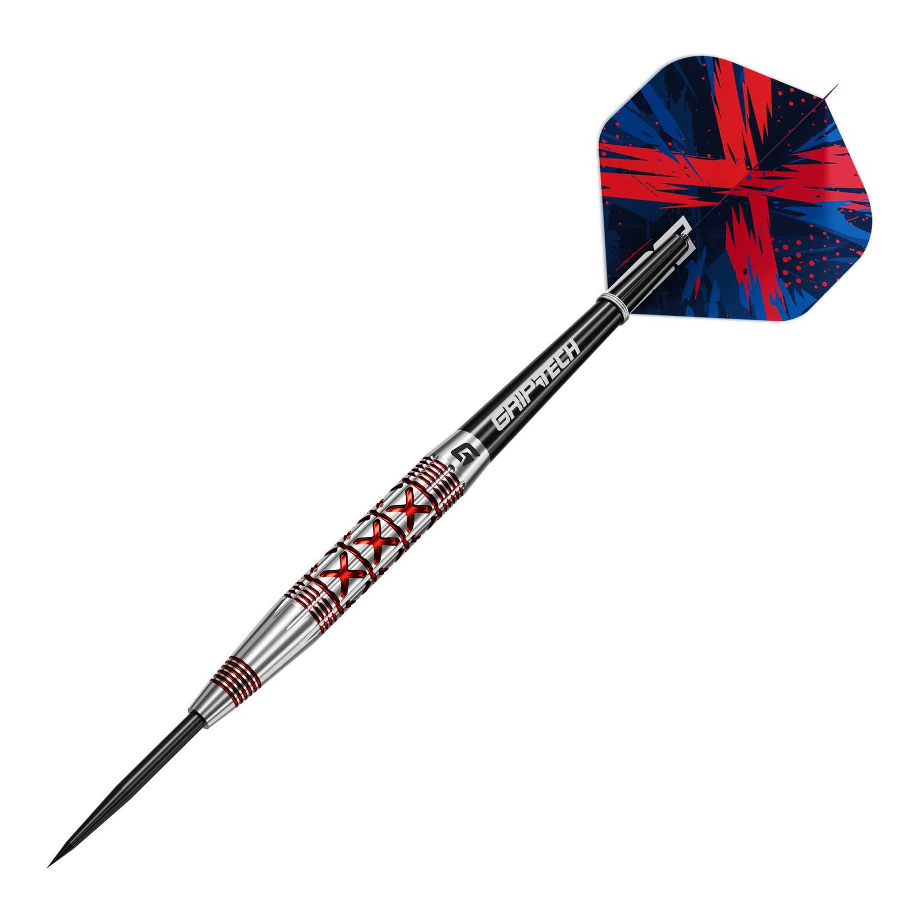 GOAT slaat met stalen dartpijlen Das Bild zeigt das Produkt GOAT Strikes Steeldarts. Es handelt sich um Steeldarts, die besonders für Präzisionsspiele geeignet sind.
