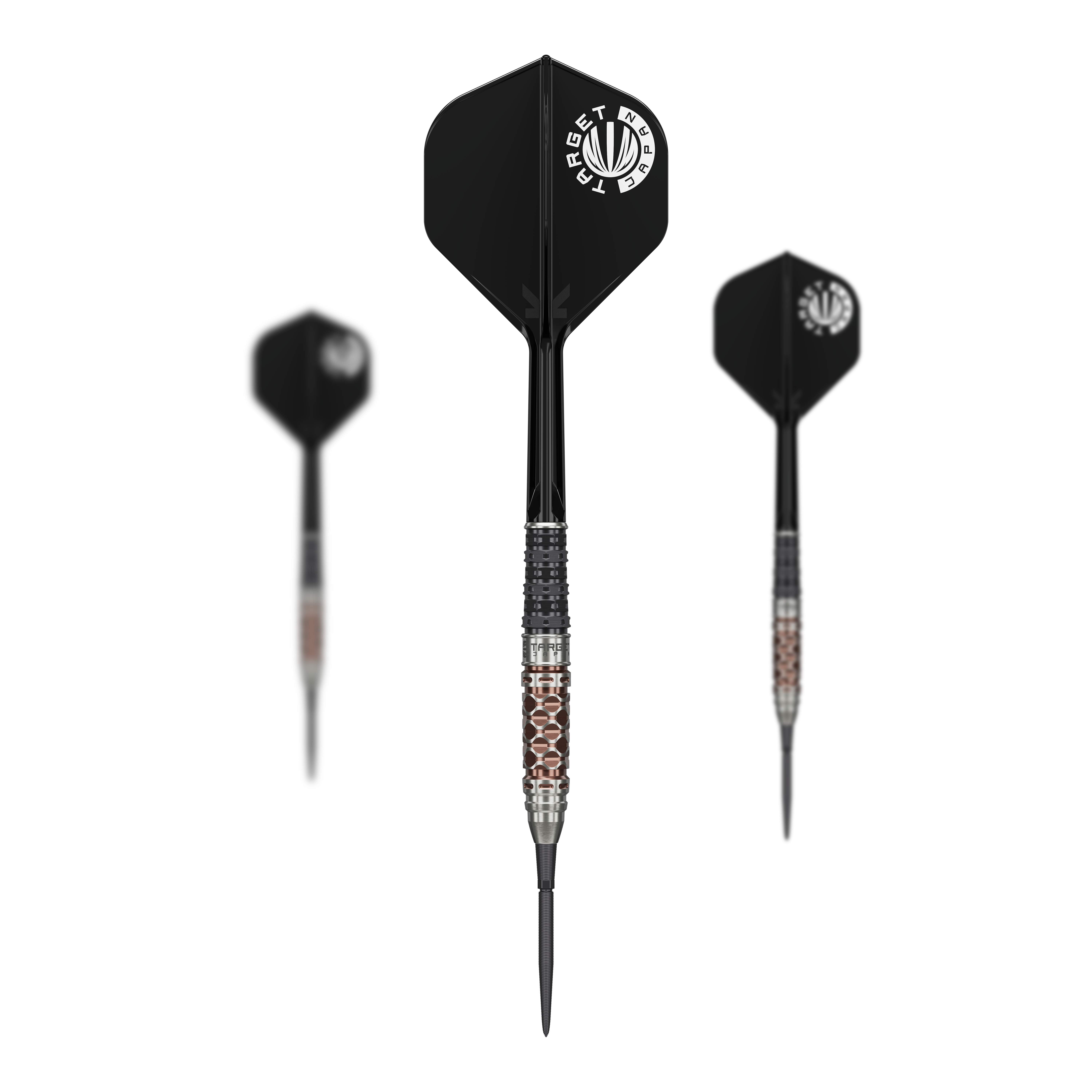 Target Japan Charis GEN6 Swiss Point stalen dartpijlen - 23 g Dieses Bild präsentiert das Set der Target Japan Charis GEN6 Swiss Point Steeldarts - 23g. Es zeigt alle enthaltenen Darts in einer Übersicht.