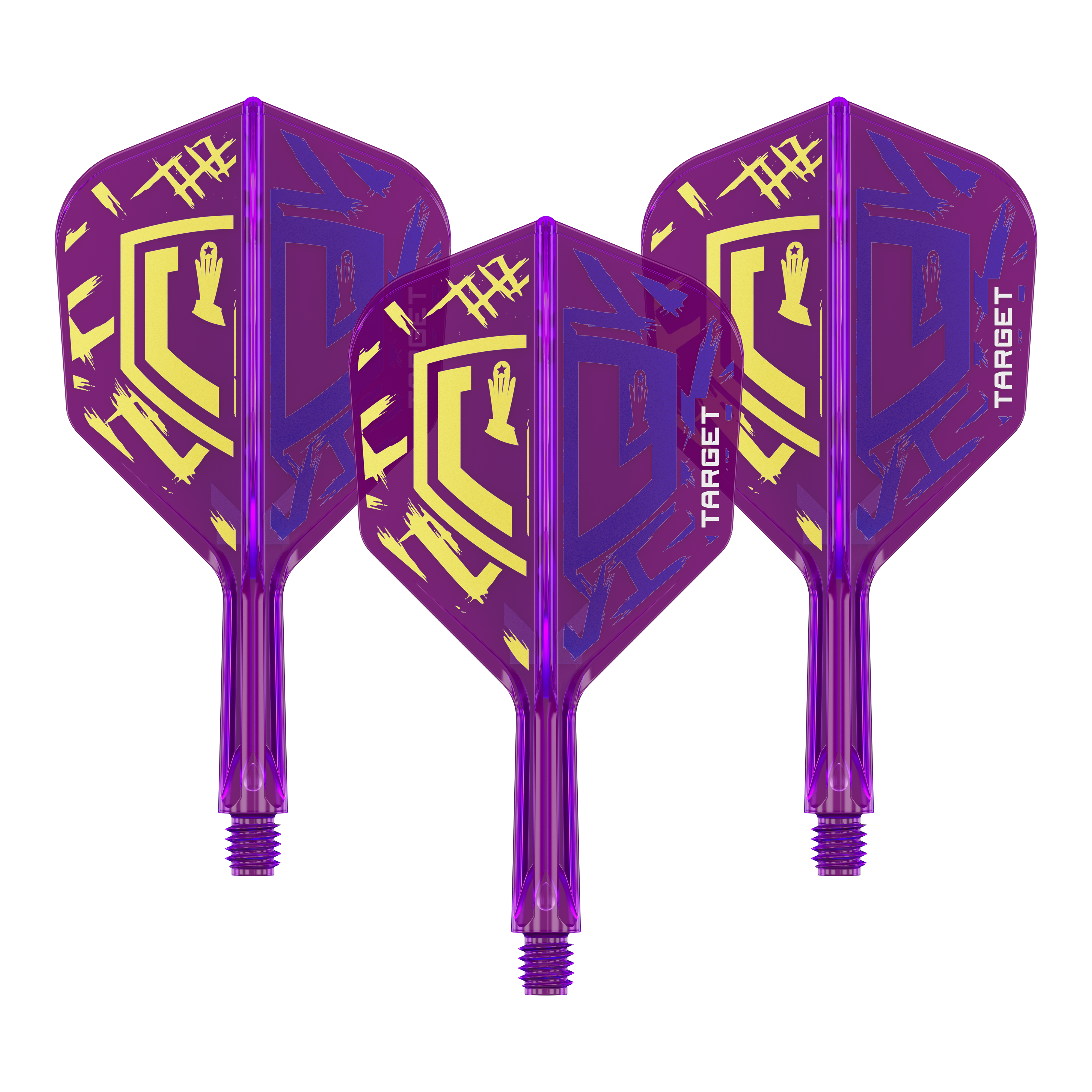 Target K-Flex Luke Littler Wereldkampioen 2025 No6 Vluchten Abgebildet ist ein Set Target K-Flex Luke Littler World Champion 2025 Flights in Größe No6, 19mm. Die Flights sind Zubehör für Dartpfeile.