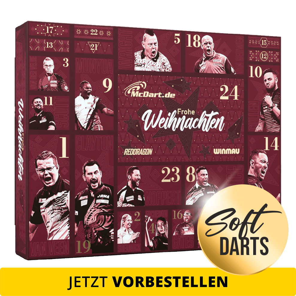McDart Premium Adventskalender 2026 voor softdartspelers McDart Premium Adventskalender 2026 voor softdartspelers