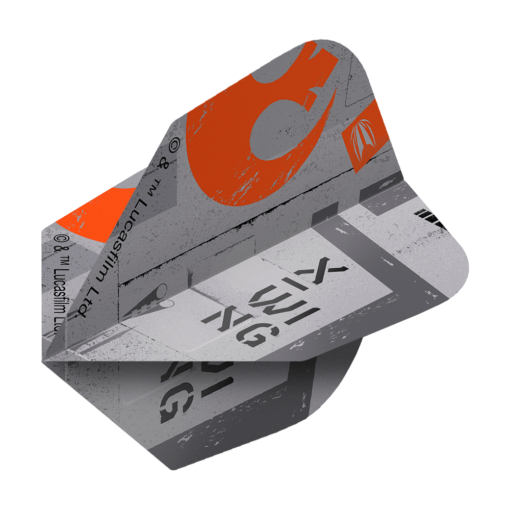 Abgebildet ist das Produkt Target Star Wars ProUltra X-Wing No6 Flights. Die Dart-Flights sind mit Motiven aus Star Wars gestaltet.