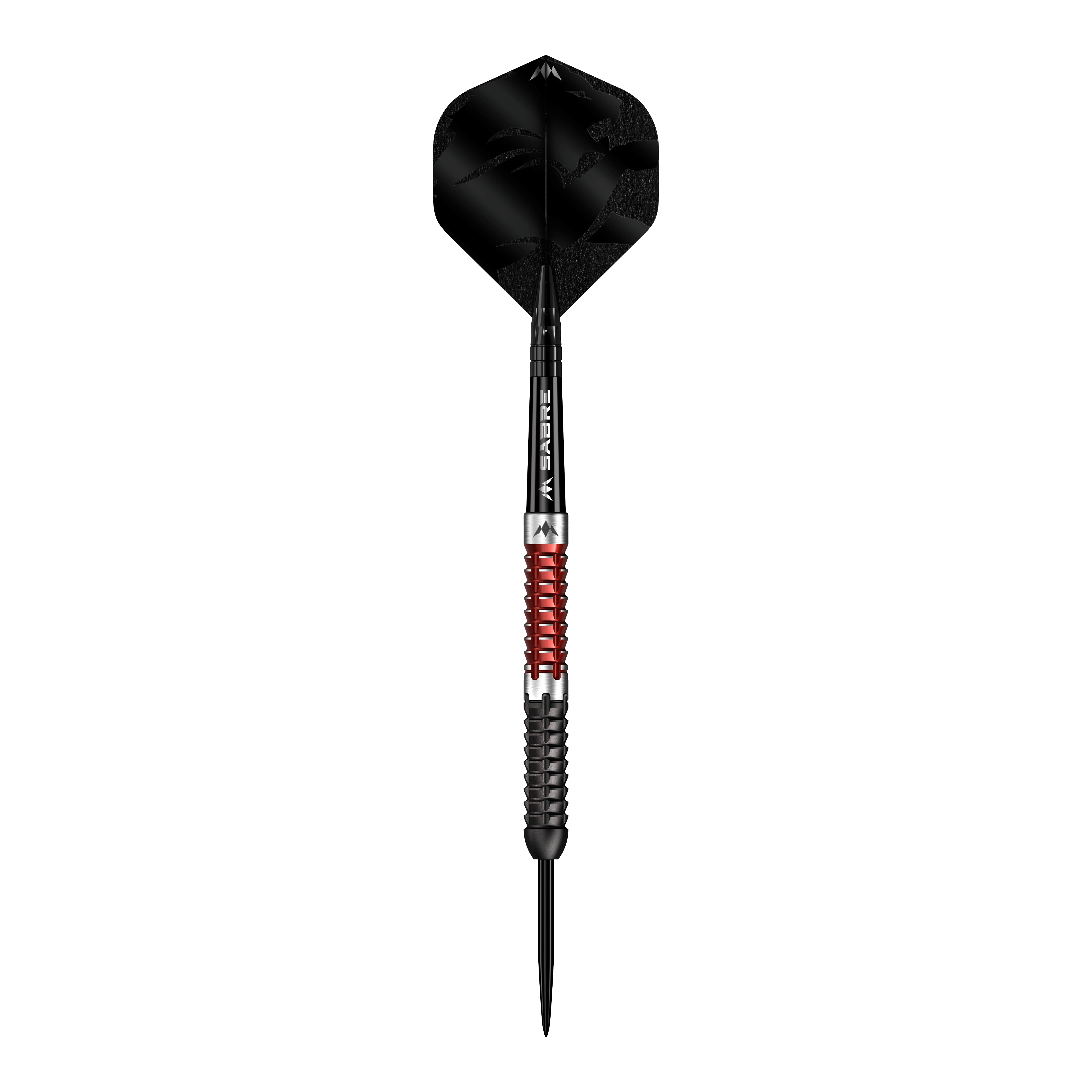 Mission Llew Bevan Zwart Rood Electro Steel Darts - 23g Abgebildet ist der Mission Llew Bevan Black Red Electro Steeldarts in 23g. Der Dartpfeil ist schwarz und rot gestaltet.