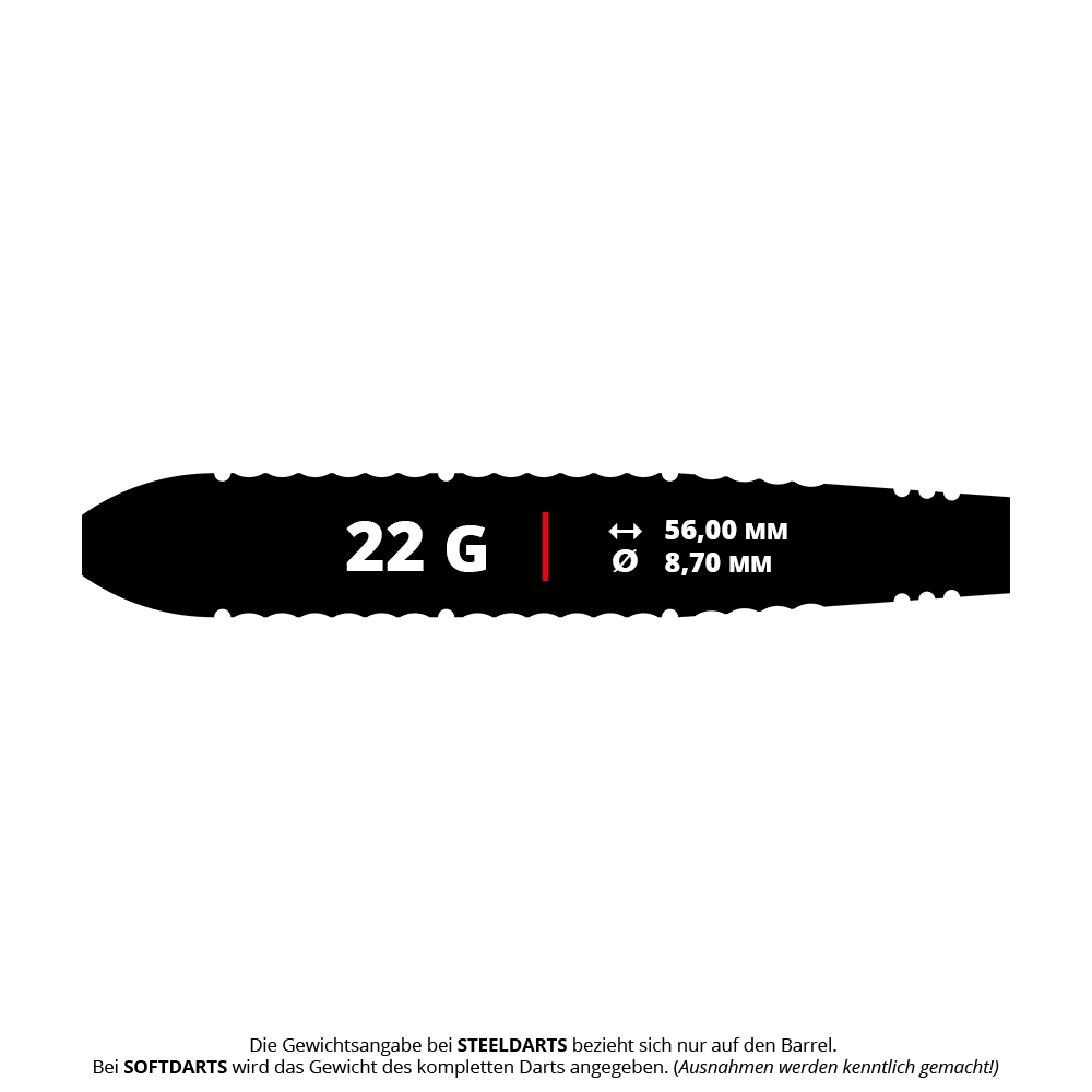 Mission Rogue messing stalen darts - 22 g