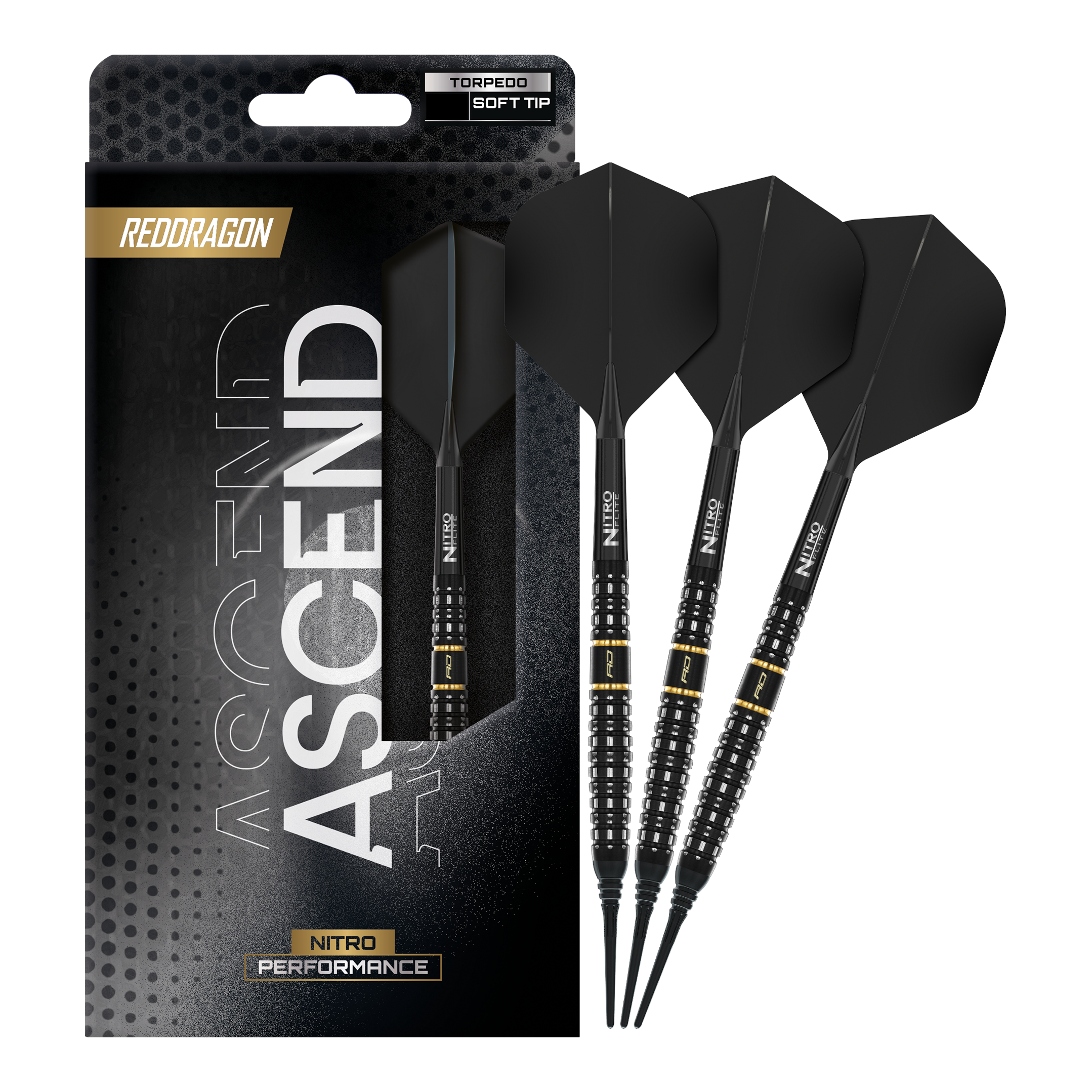 Red Dragon Ascend Torpedo Soft Darts - 22 g Gezeigt werden Red Dragon Ascend Torpedo Softdarts mit 22g. Die Softdarts bieten eine gute Balance und Griffigkeit.