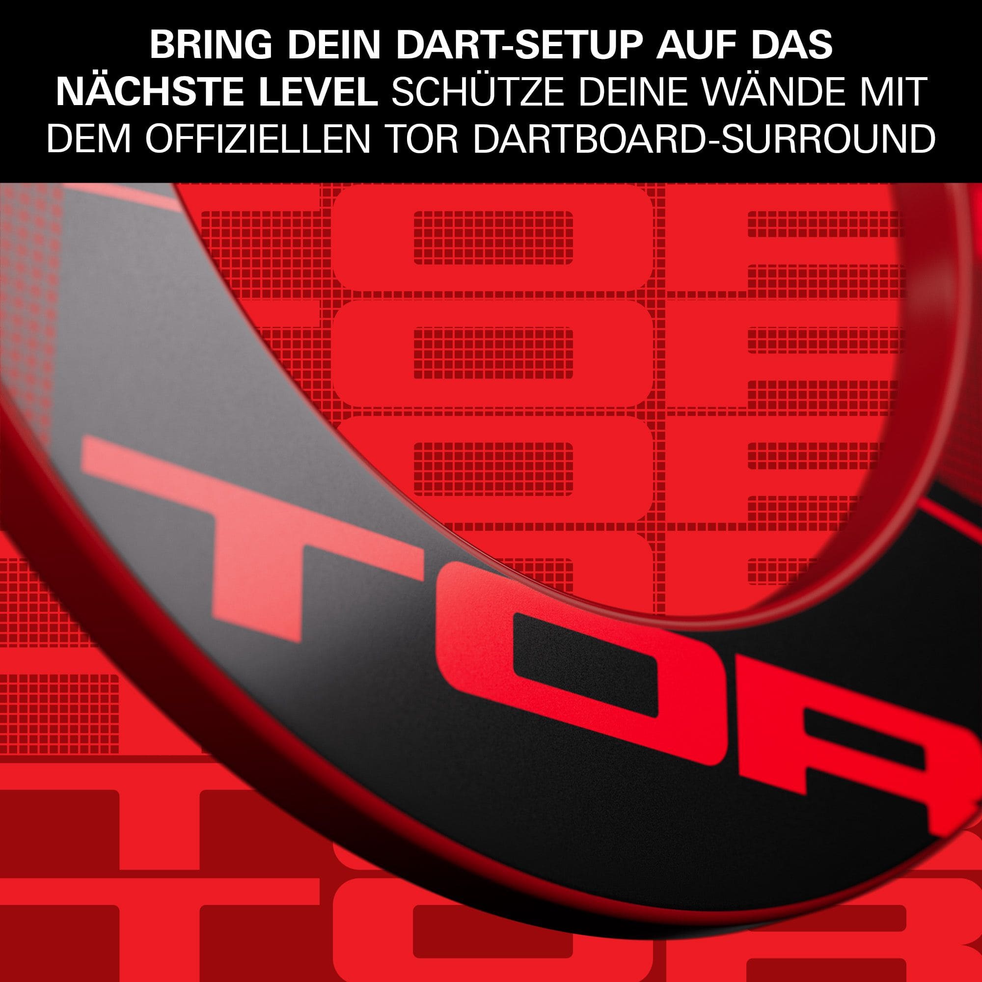 Targetwit TOR Omringen Das Bild zeigt das Target TOR Surround. Die Dartboard-Umrandung ist komplett sichtbar.