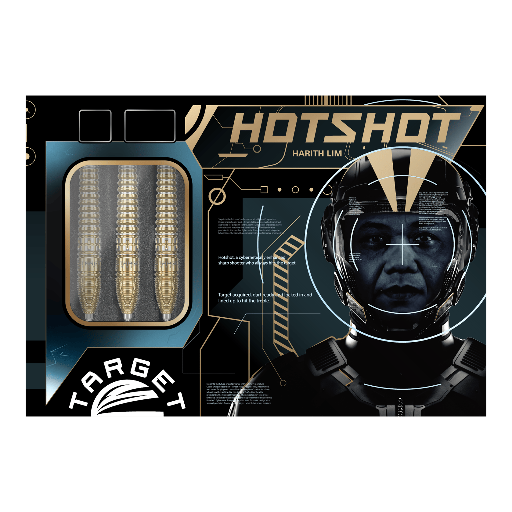 Target Japan Prime Series Harith Lim HotShot GEN3 Swiss Point stalen dartpijlen Auf dem Bild sind die Target Japan Prime Series Harith Lim HotShot GEN3 Swiss Point Steeldarts zu sehen. Sie eignen sich perfekt für Dart-Enthusiasten.