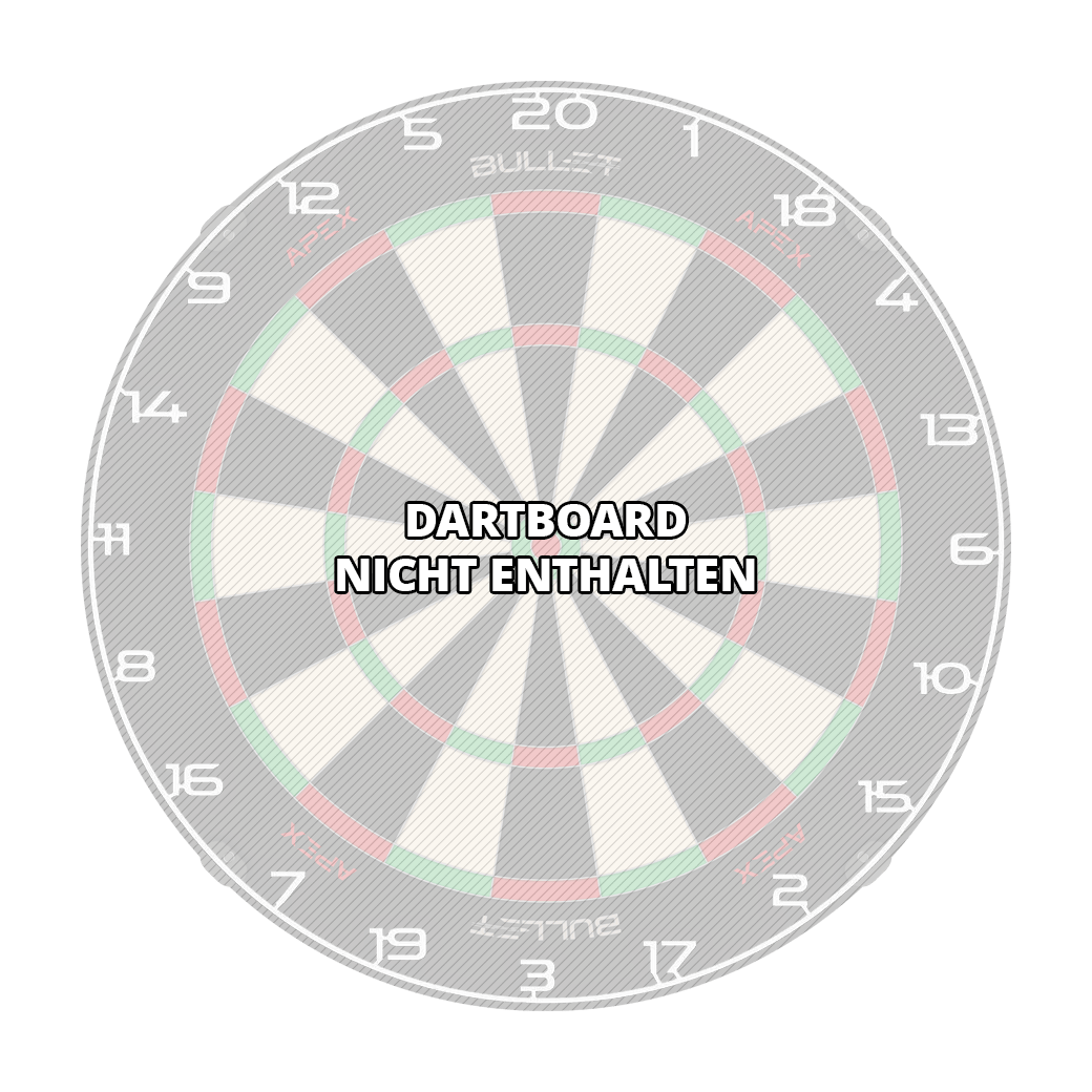 Bild mit dem Dateinamen BT1000100_Bullet_Dartboard_Zahlenring_Wei_3. Wahrscheinlich ist darauf ein weiterer weißer Zahlenring für ein Dartboard zu sehen.