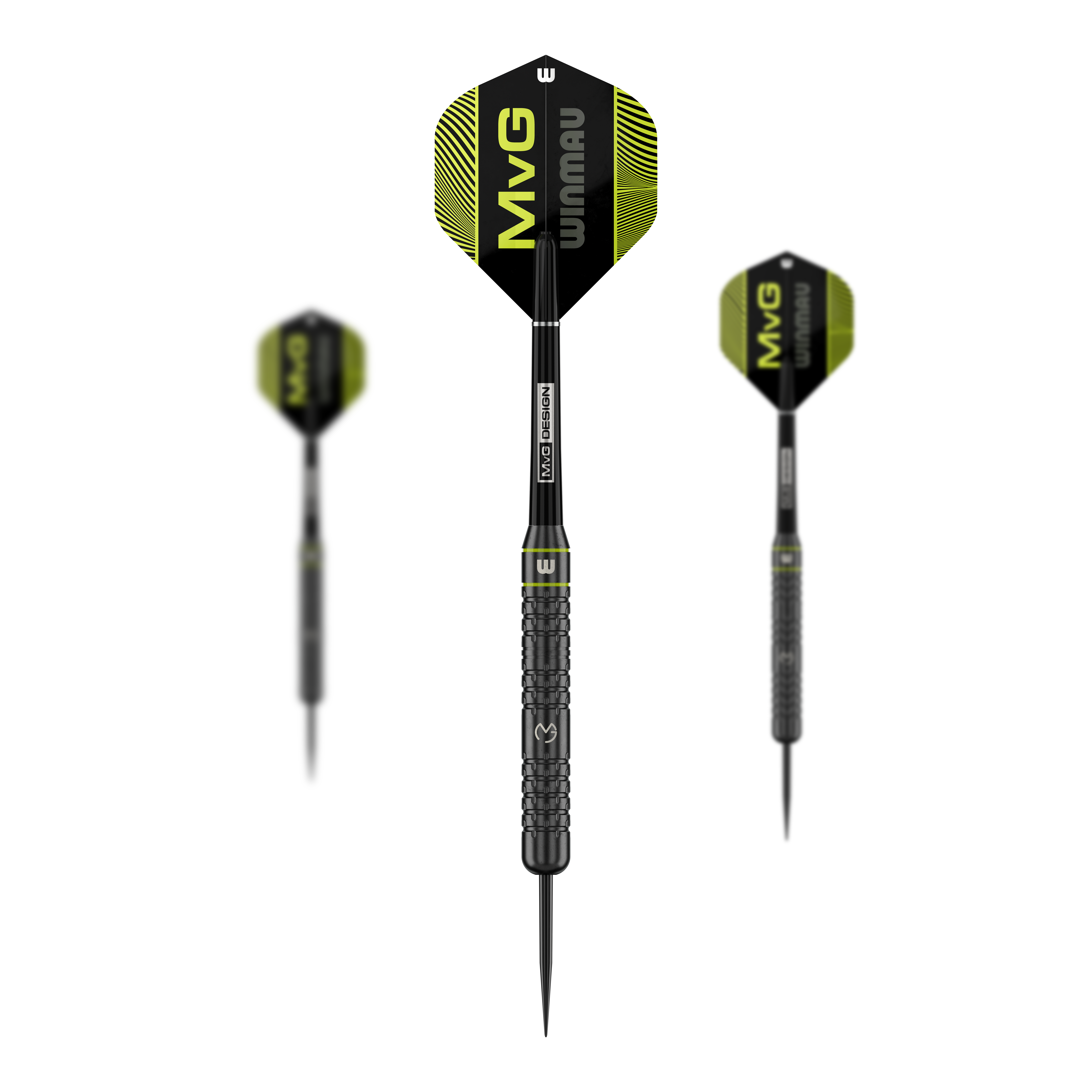 Winmau Michael Van Gerwen Core Messing Steeldarts - 21g Das Produkt zeigt Winmau Michael Van Gerwen Core Brass Steeldarts - 21g. Verschiedene Darts sind enthalten.