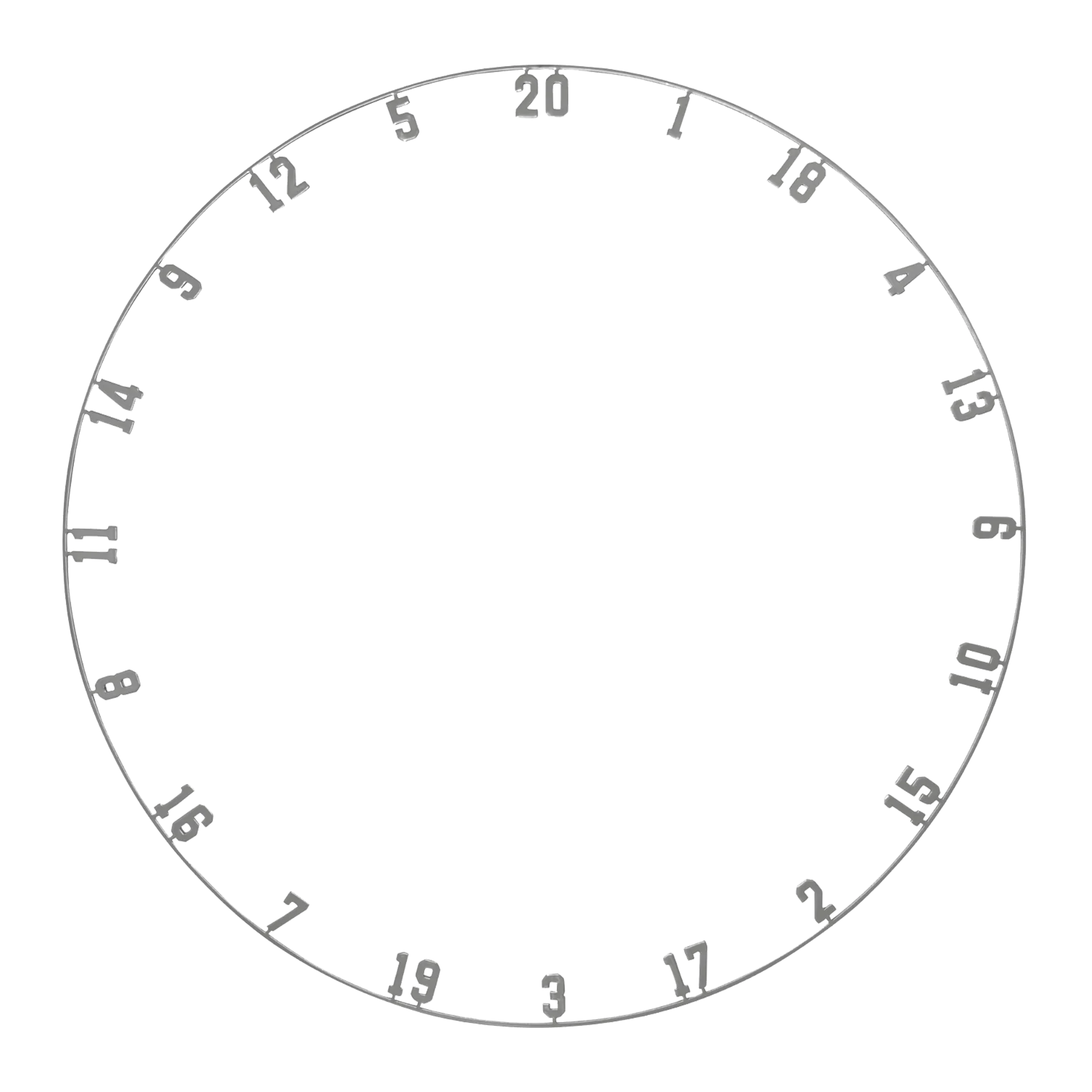 Nauwkeurige 180 OnePiece Lasergesneden Nummerring - Vintage Das Bild zeigt den Precise 180 OnePiece Lasercut Zahlenring - Vintage. Das Produkt ist deutlich zu erkennen und gut beleuchtet.