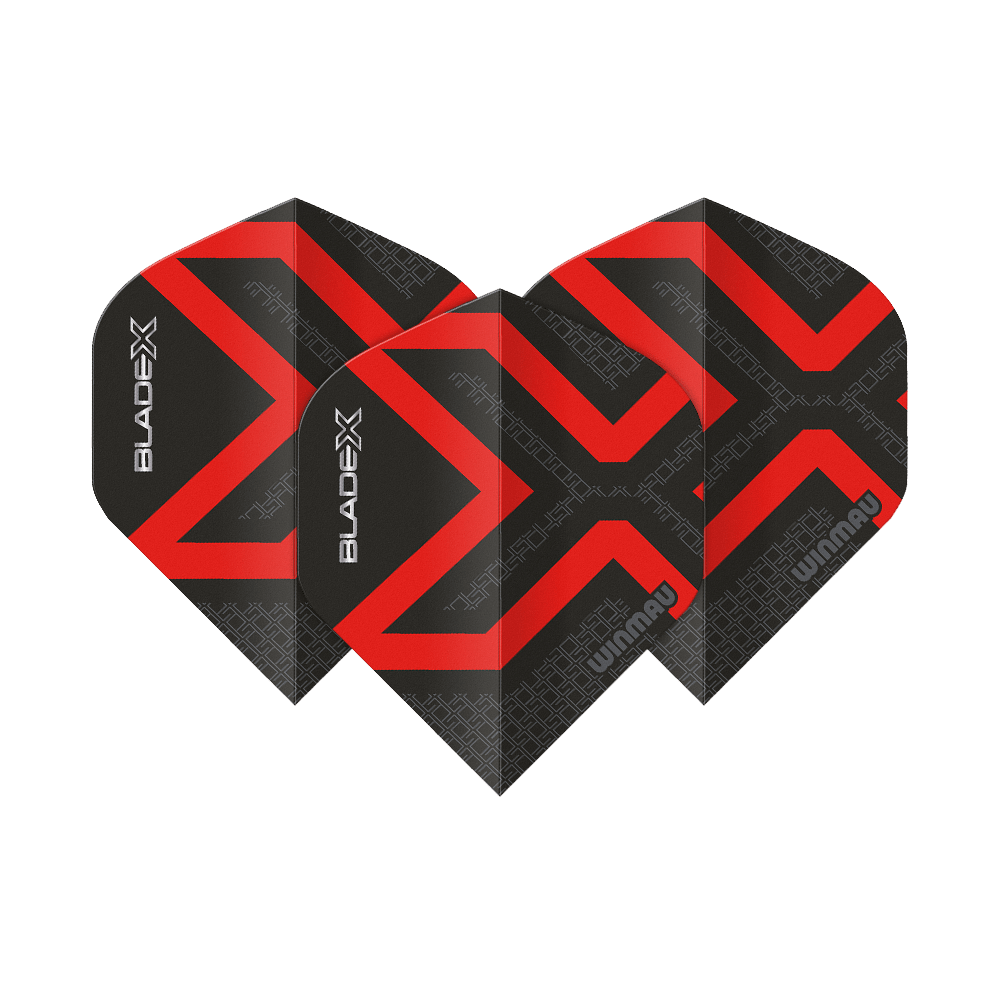 Winmau Prism Delta Blade X Metallic Red No2 standaard flights Dies ist ein Winmau Prism Delta Blade X Metallic Red No2 Standard Flight. Das abgebildete Produkt ist in roter Farbe gehalten.