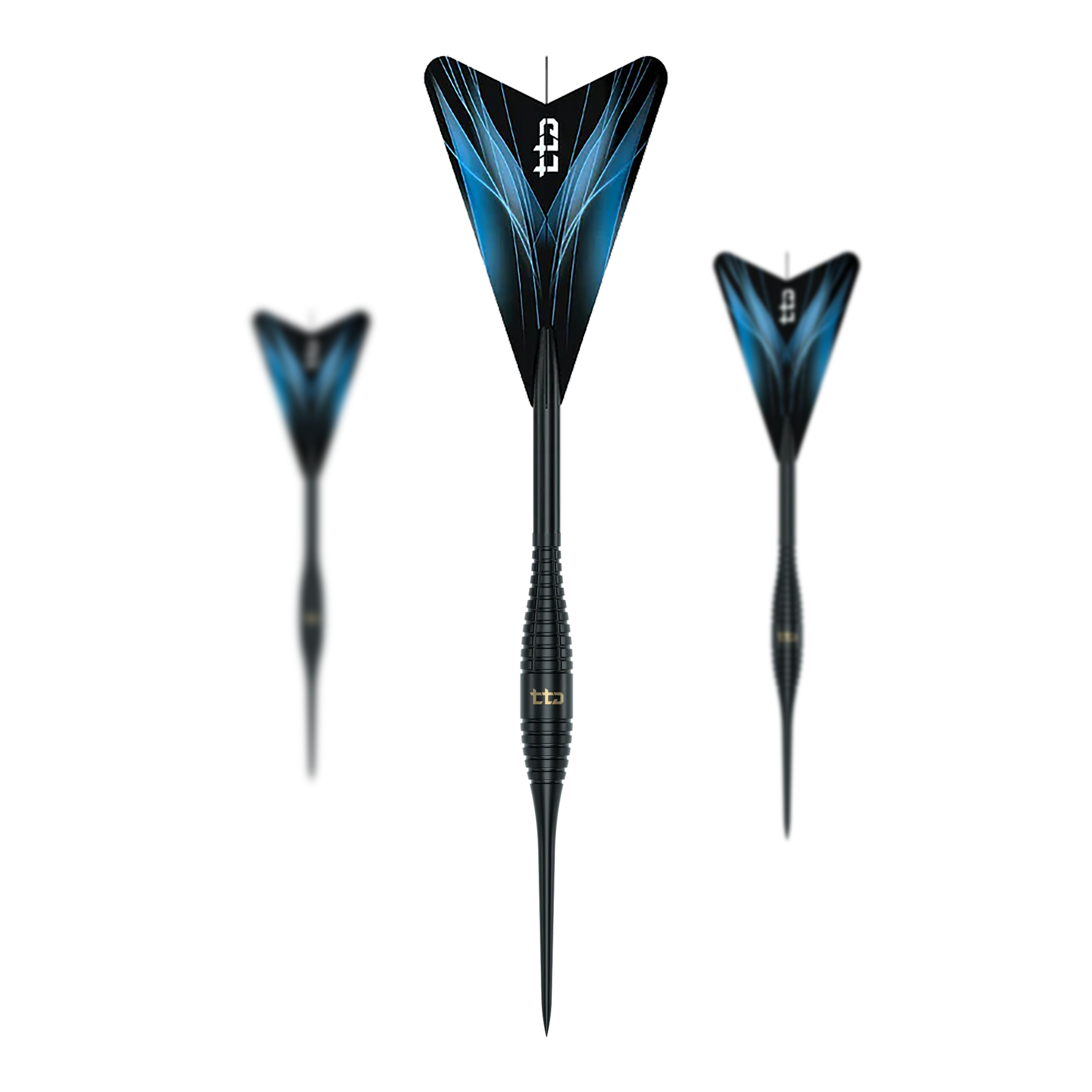 Dies ist ein Set Caliburn TTD Complete Titanium T2 Black Steeldarts mit einem Gewicht von 6g. Das Produkt ist für das Dartspiel geeignet.