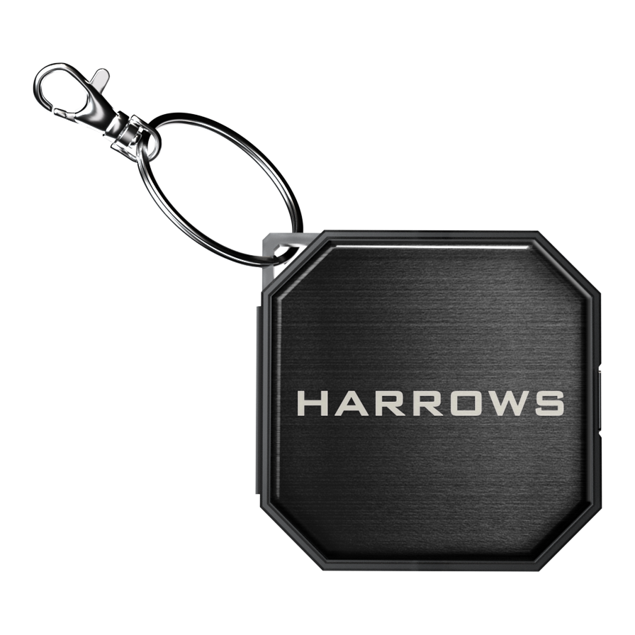 Zu sehen ist das Harrows Premium Quick Point Tool Case. Es dient zur sicheren Aufbewahrung und Organisation von Dart-Tools.