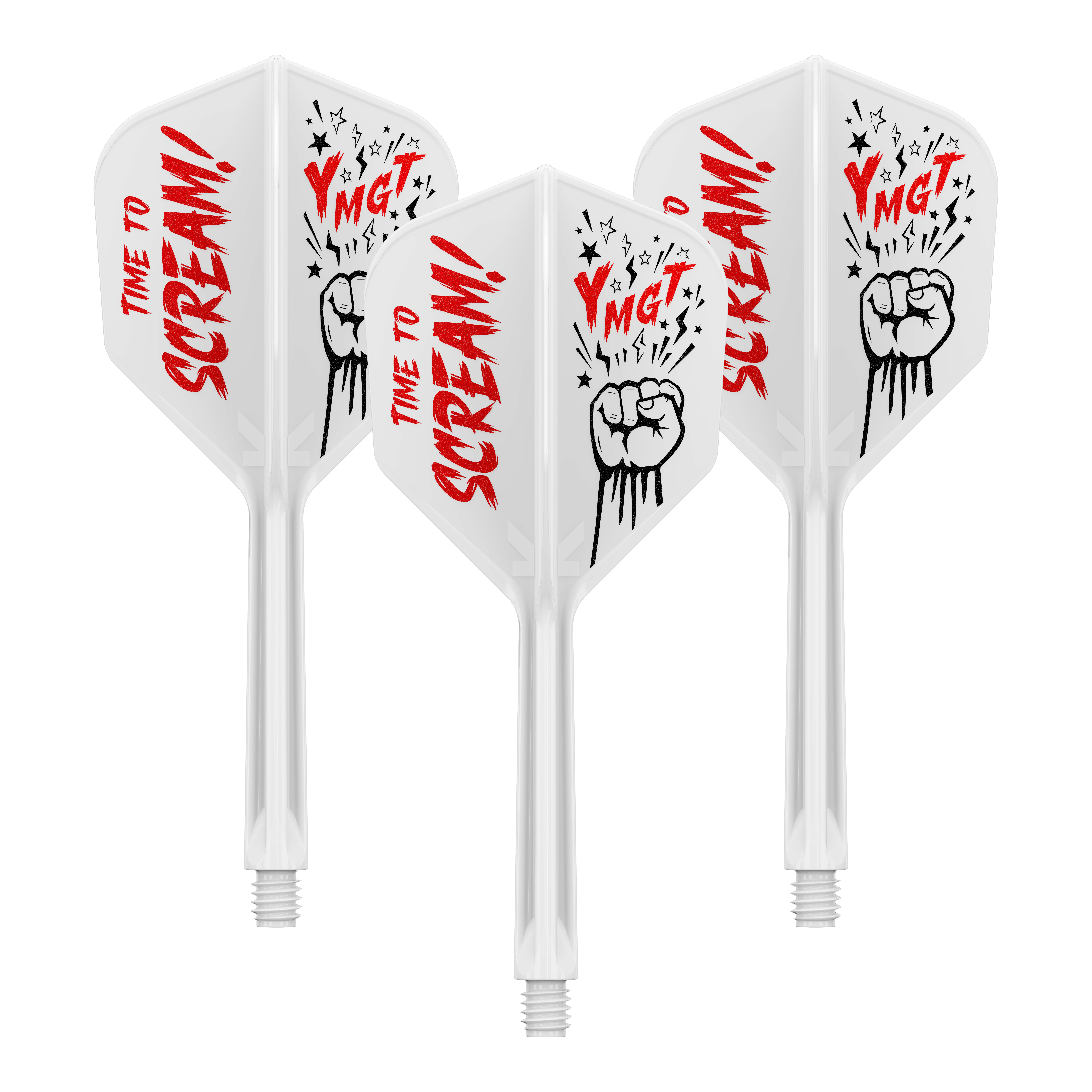 Das Bild zeigt das Produkt 410244_Target_Japan_K-Flex_Scream_No6_Flight-Shafts-System_33mm_1Set. Es handelt sich um einen Dartschaft mit Flight-System.