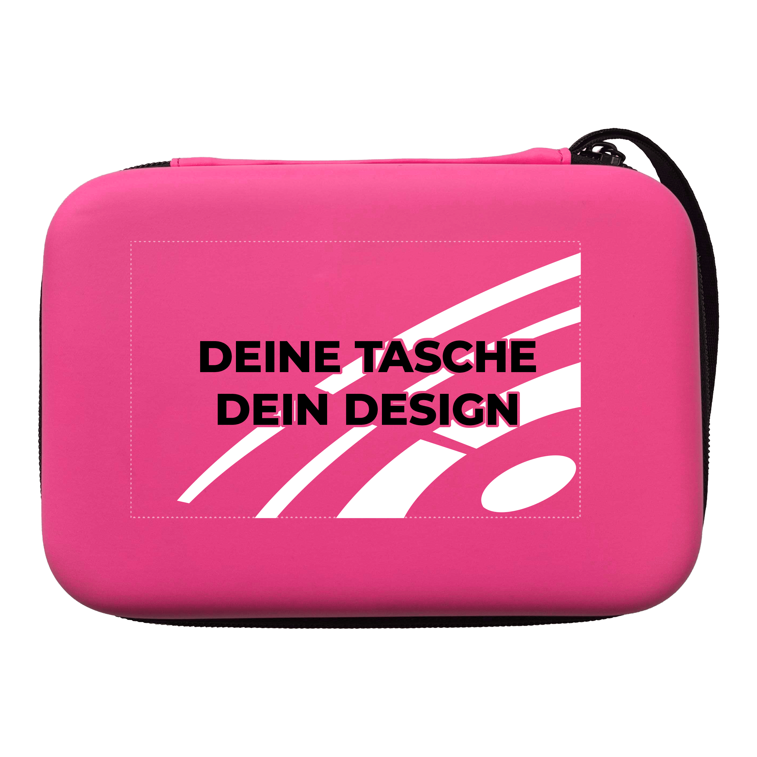 System-4 dartkoffer met jouw ontwerp Das Bild zeigt ein Produkt mit dem Dateinamen MCS4-Pink_McDart_System4_Dartcase_Mit_Wunschdruck_Pink_2. Es handelt sich um eine weitere Ansicht des Artikels.